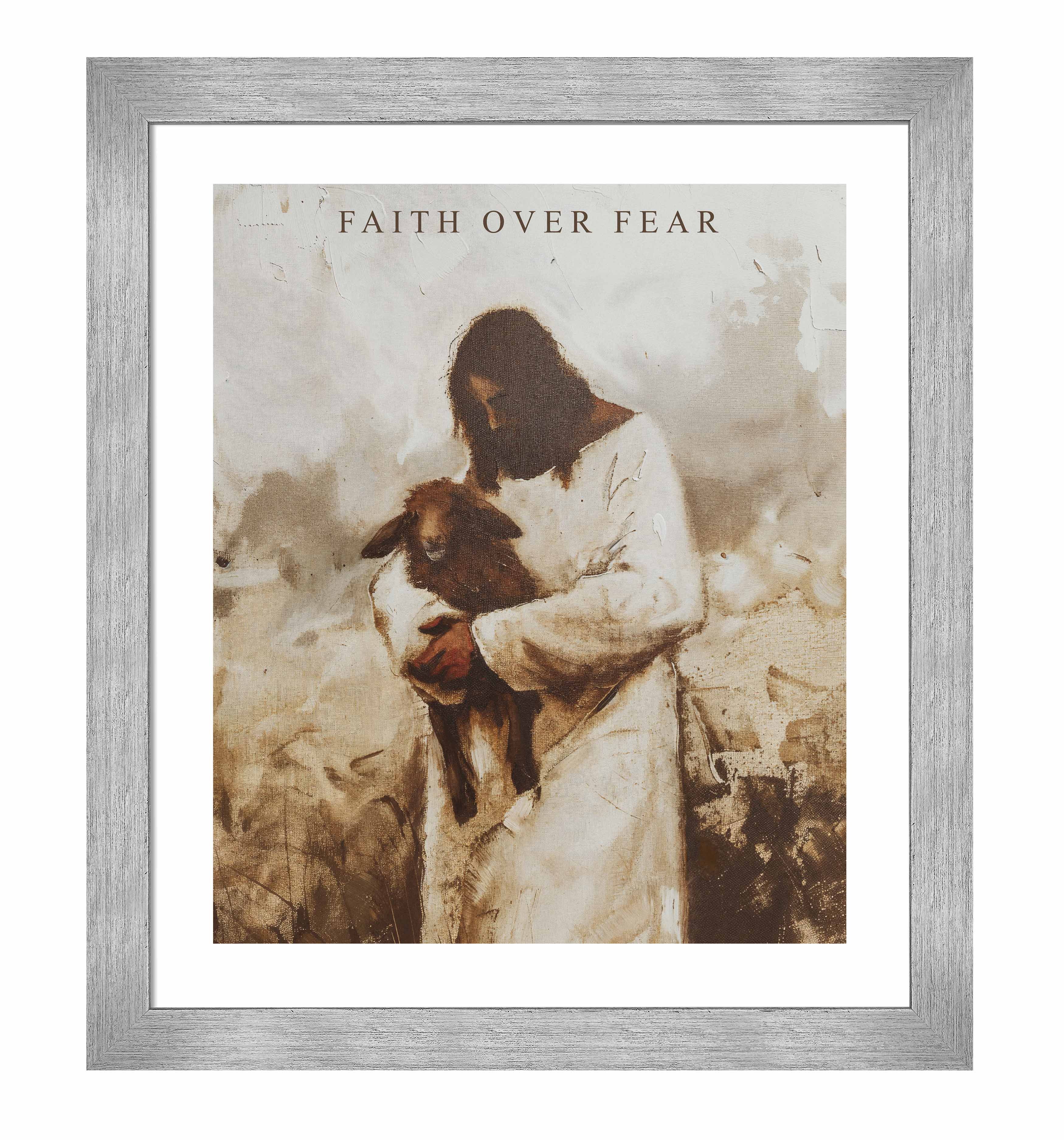 Faith Over Fear Inspirational Art Prints - Motivational Wall Decor for Home, Office & Gifts