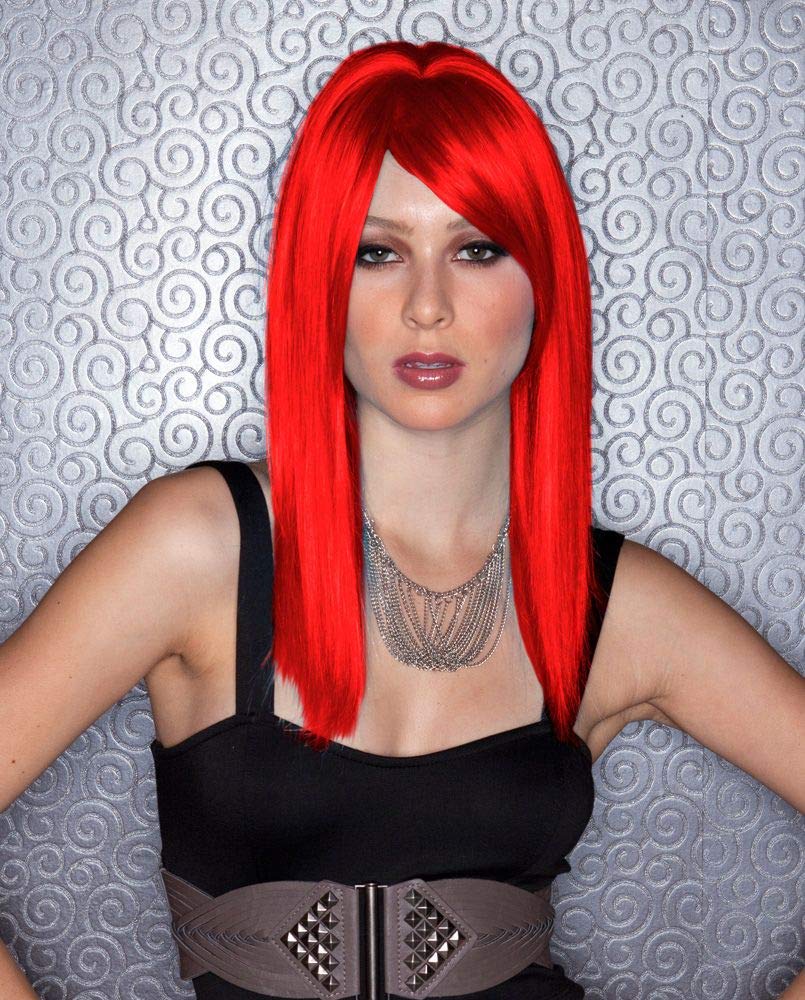 Blush Fortune Wig - Firecracker Red Synthetic Hairpiece for Cosplay, Halloween & Costume Parties | Perfect for Theatrical Performances, Fashion Shows & Daily Wear