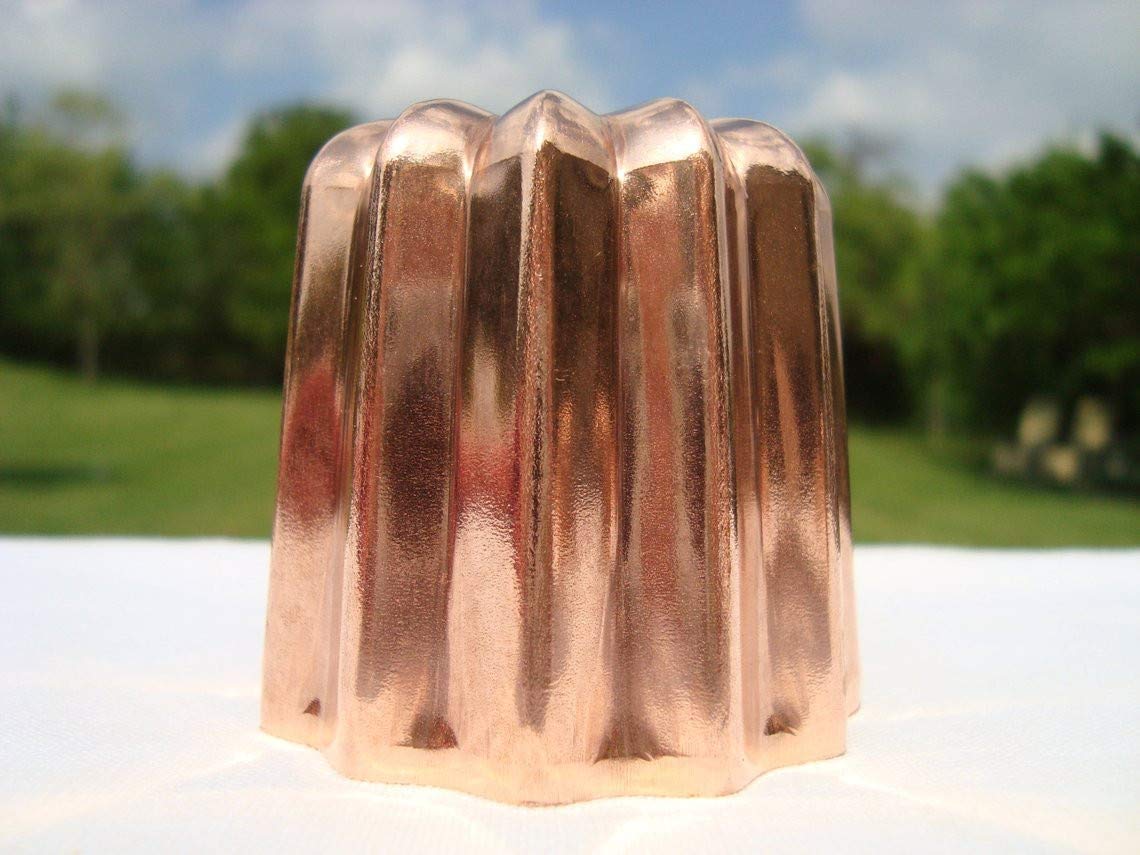 6-Pack Mini Copper Canele Molds 1.5 Inch - Authentic Bordeaux French Pastry Baking Tins | Perfect for Home Bakers & Professional Chefs