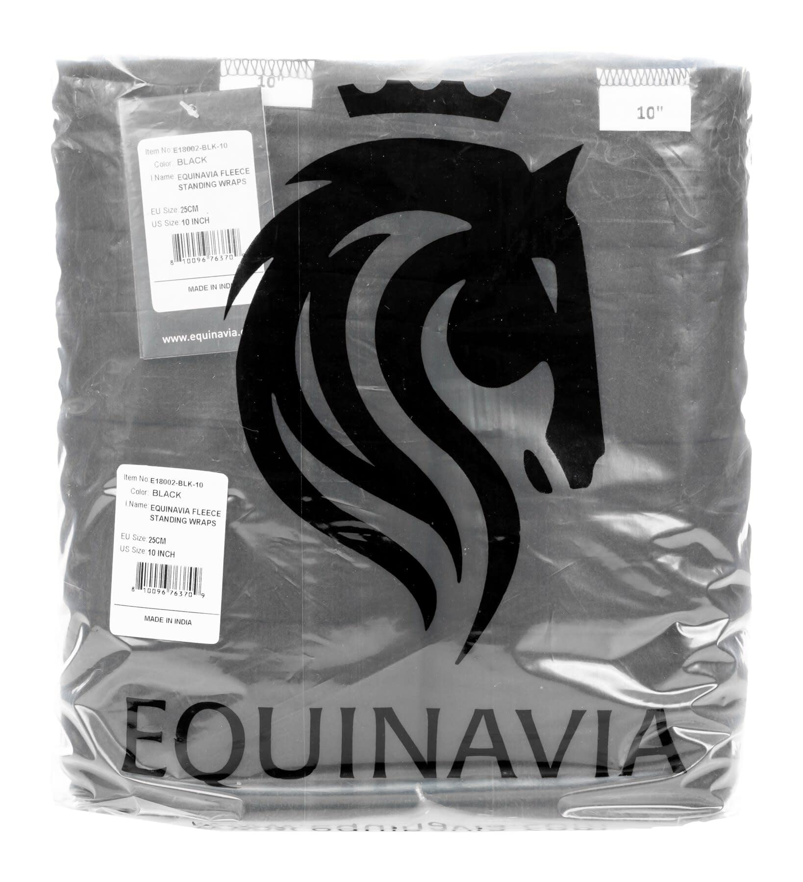Equinavia No Bow Horse Leg Wraps - 16 Inch Black Pair - Professional Support for Training & Riding - Ideal for Jumping, Dressage & Trail Riding