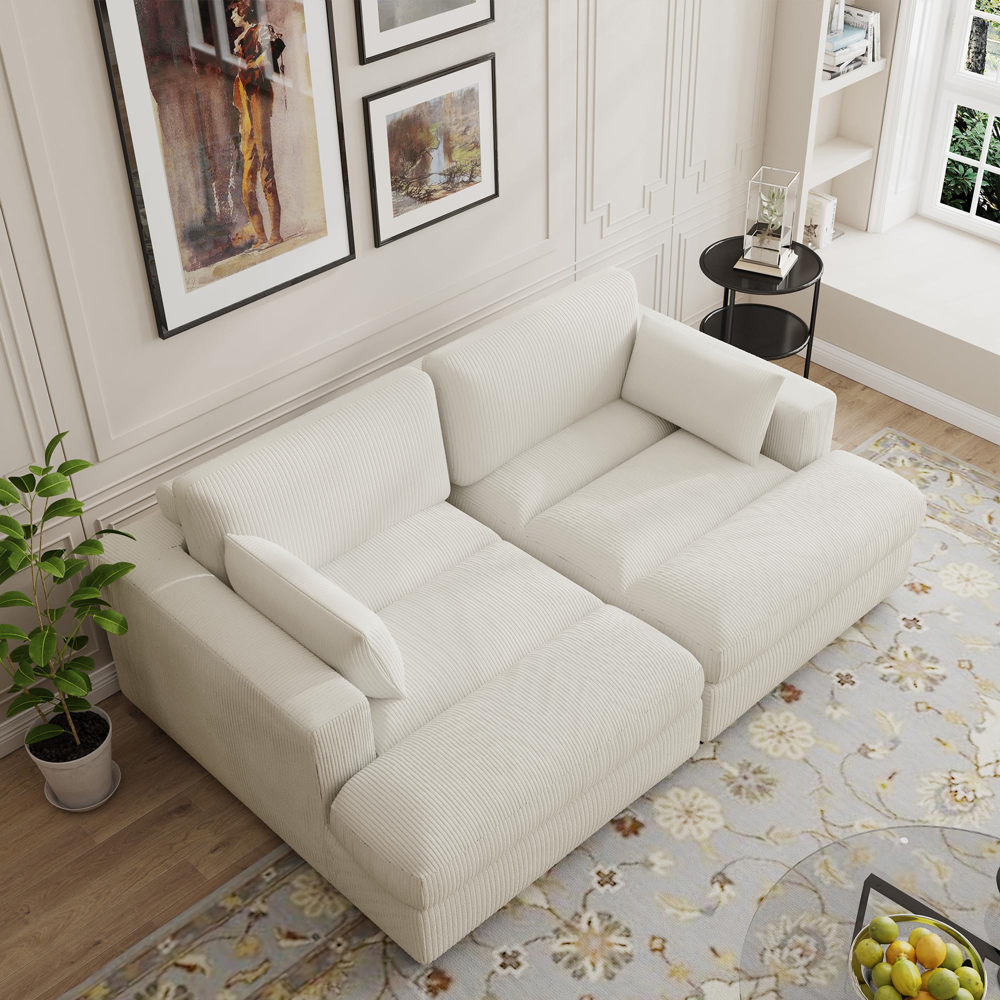 UIXE Oversized Double Chaise Lounge Chairs - 84