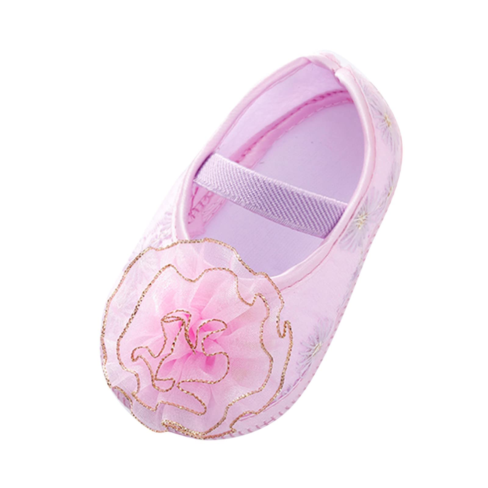 **Cute Baby Girl Shoes with Floral Design - Soft Sole Princess Toddler Shoes for 18-24 Months | Perfect for First Steps, Playtime & Special Occasions**