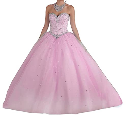 Sweetheart Ball Gown Quinceanera Dresses with Sequin Beads & Tulle - Elegant Long Prom Party Gowns for Teen Girls | Perfect for Quinceañeras, Prom Nights, and Formal Dances
