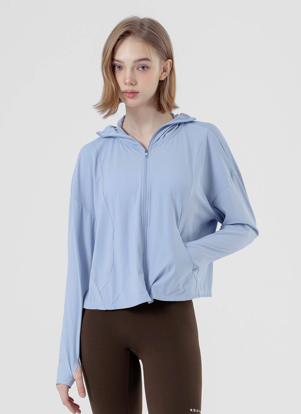 Breathable Lightweight Cooling Loose Fit Crop Hoodie Jacket for Women - Perfect for Yoga, Gym Workouts & Summer Outdoor Activities