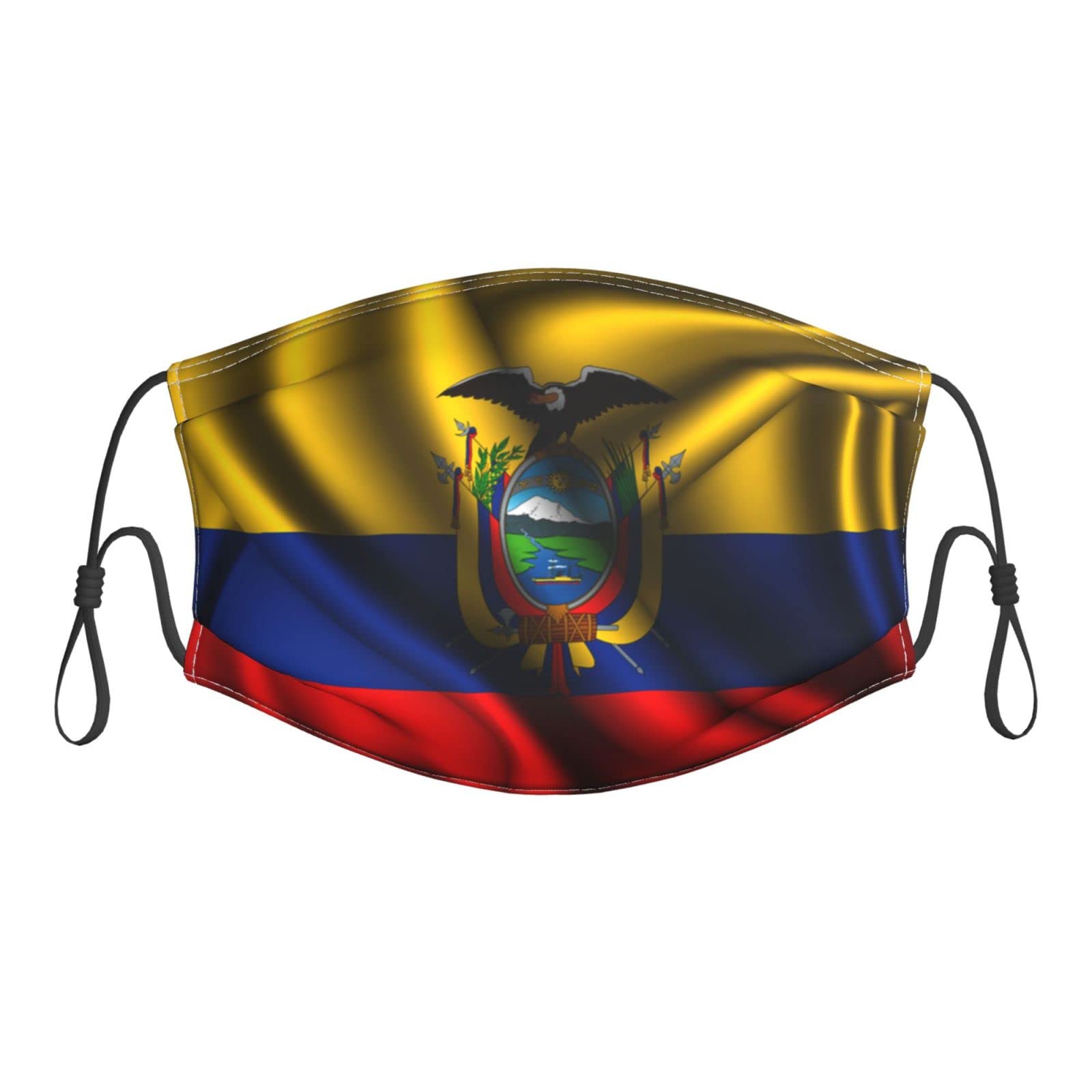 Ecuador Flag Face Mask - Reusable Dust Mask with Filter, Adjustable & Breathable for Men & Women - Perfect for Travel, Outdoor Activities & Daily Protection