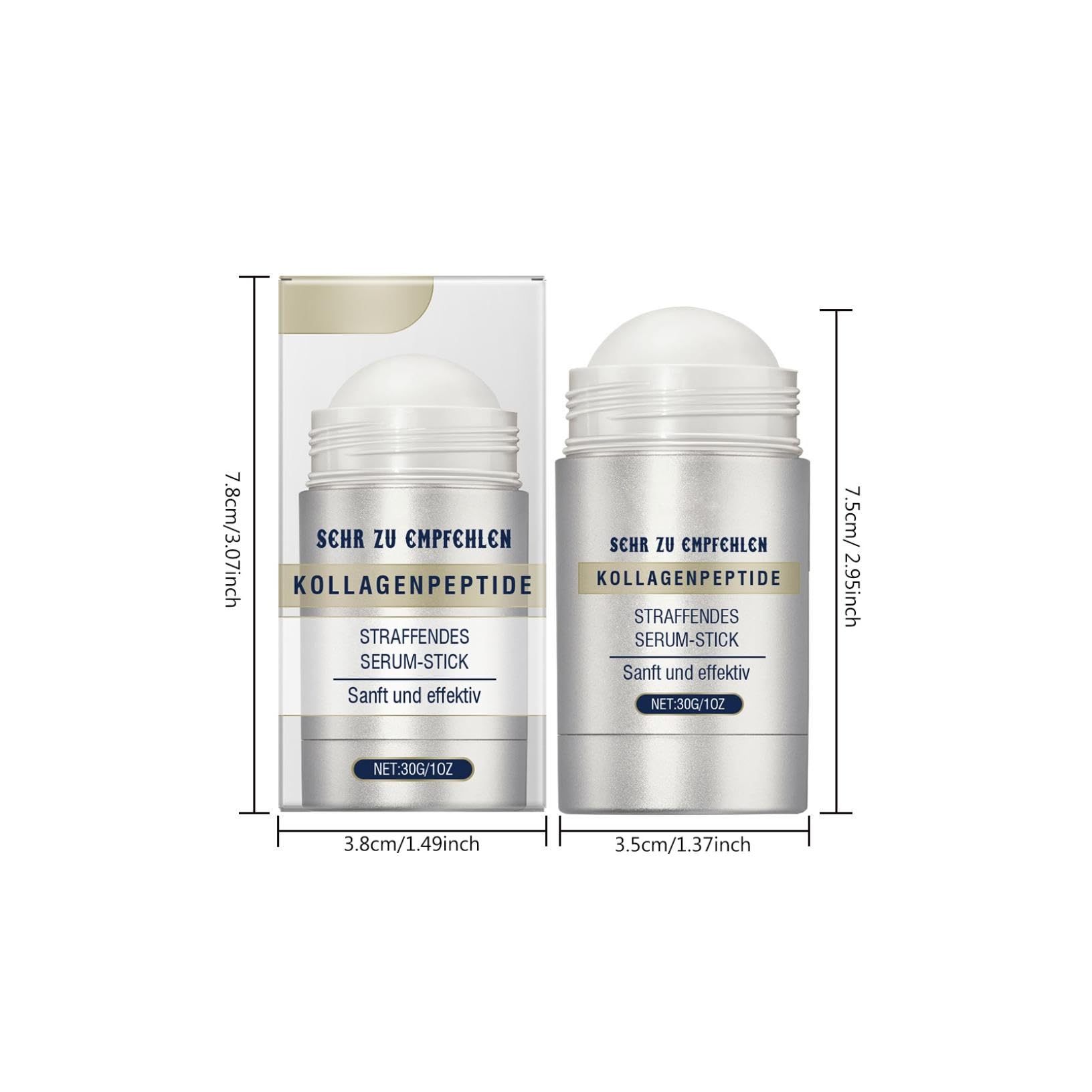 **Collagen Peptide Firming Serum Stick with Retinol – Anti-Aging Wrinkle Treatment for Face & Neck – Tightens Skin, Reduces Fine Lines & Laugh Lines – Improves Elasticity (2 x 30g) – Perfect for Daily Skincare Routine & Travel**