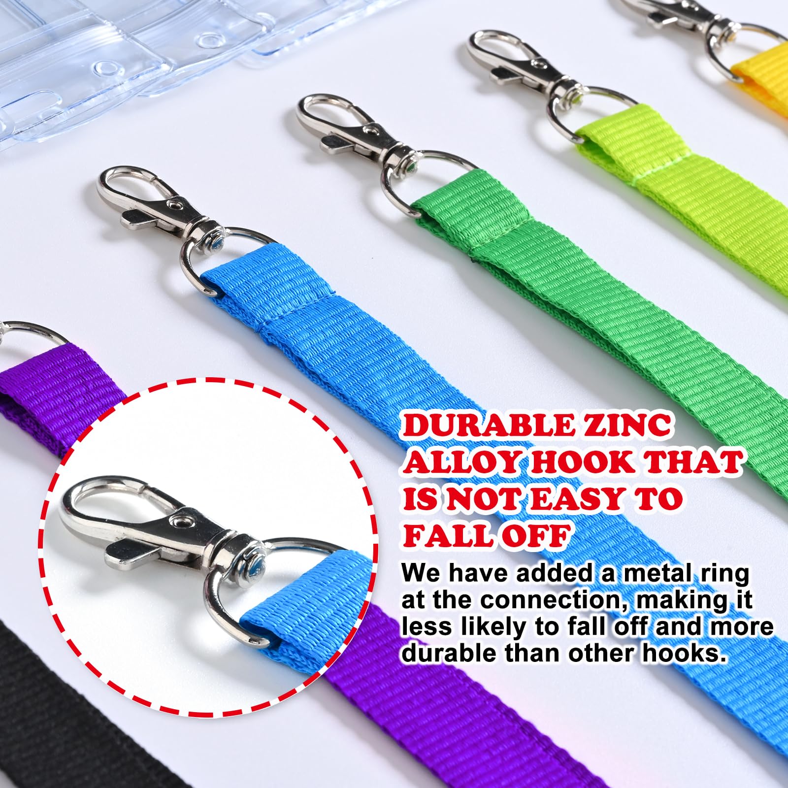 Bright Neon Purple Lanyards (12 Pack) - Waterproof ID Badge Holders for Cruise Ships & Events
