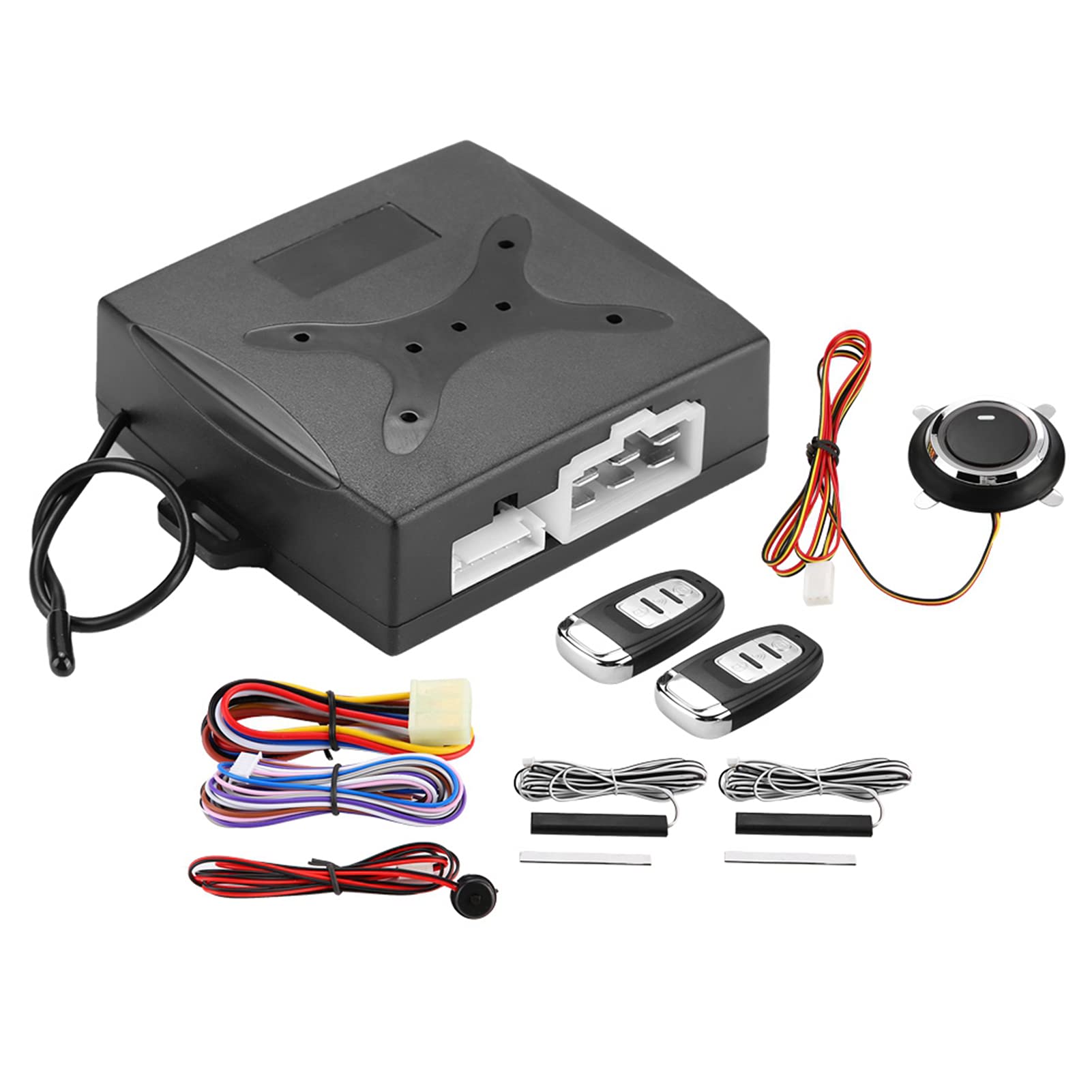 Universal Car Remote Starter & Keyless Entry System - Push Button Engine Ignition, Alarm Security - Perfect for Cold Weather & Convenient Parking