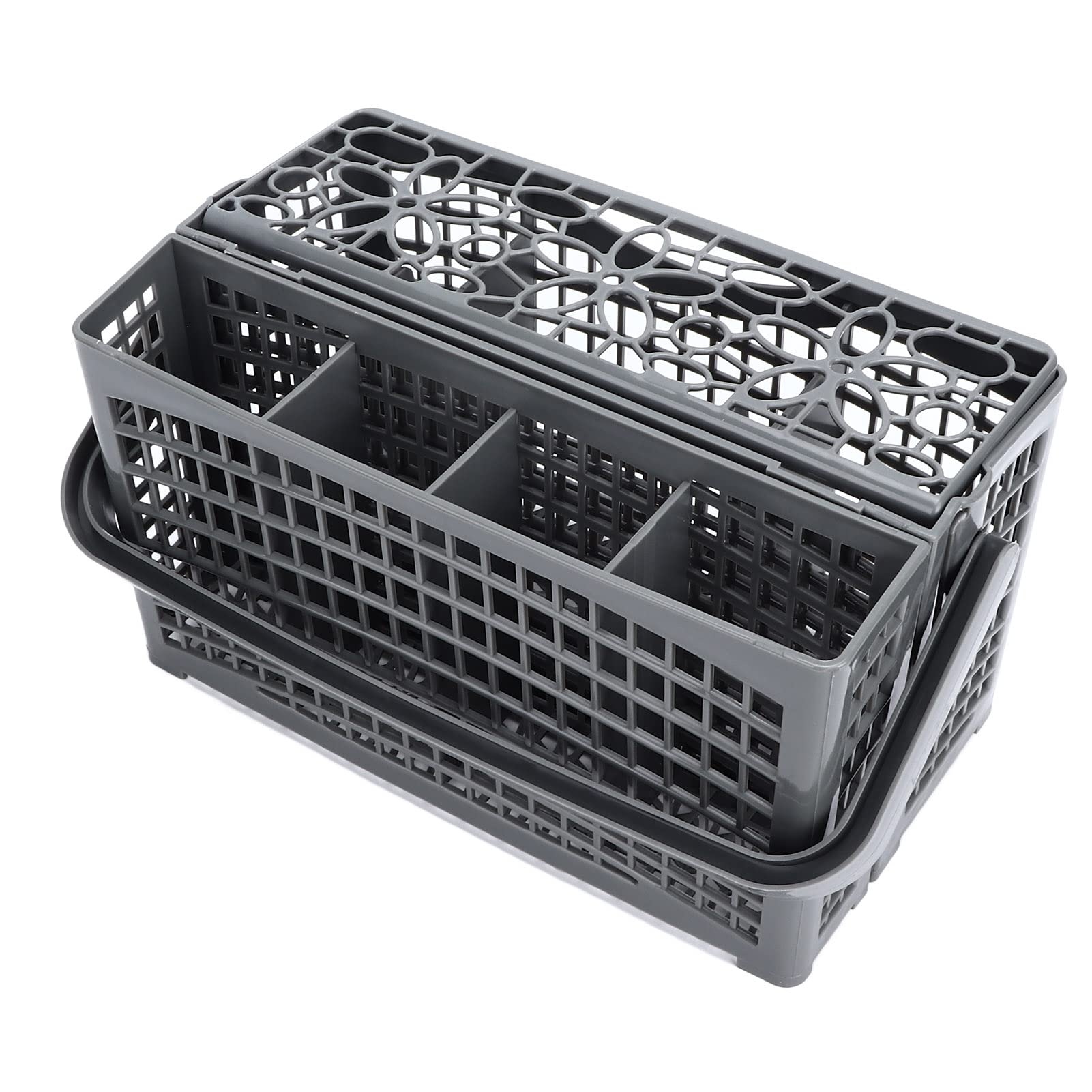 YOUTHINK Universal Dishwasher Silverware Basket Replacement - 23.1x13.1x13.4cm (5.16x5.28x9.1in) Plastic Utensil Storage Organizer - Fits Most Dishwashers for Easy Kitchen Organization