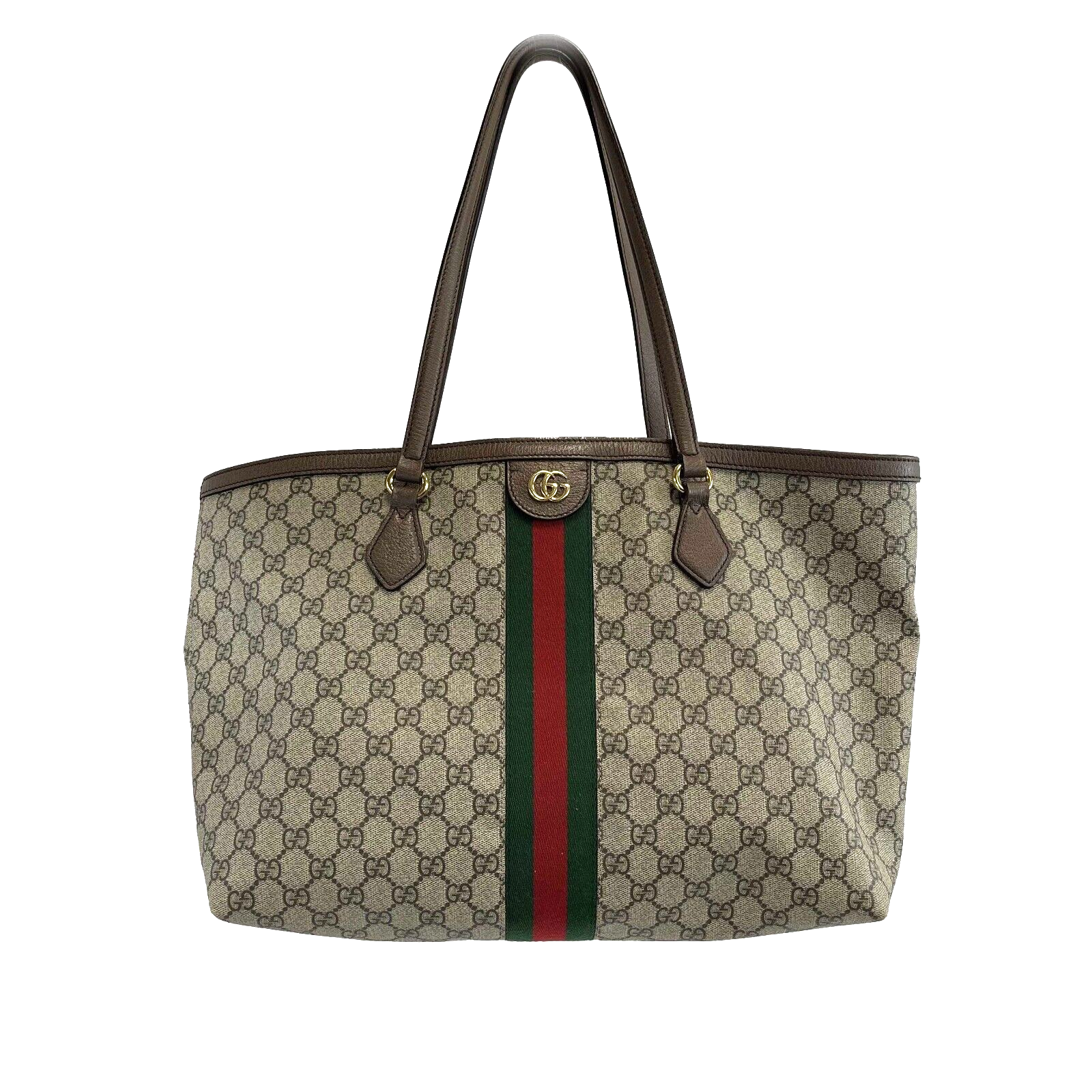 Gucci Ophidia GG Medium Shoulder Tote Bag in Beige & Ebony - Luxury Designer Handbag for Women, Perfect for Work, Travel & Everyday Use