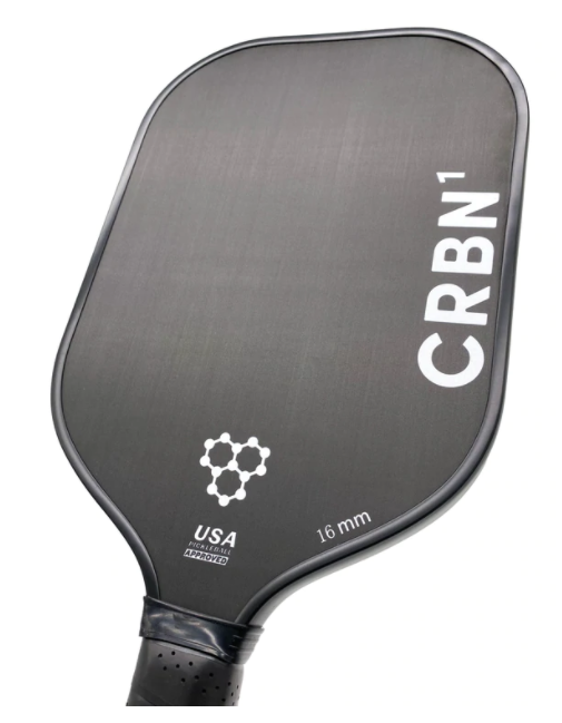 Premium CRBN¹ Elongated Pickleball Paddle - Lightweight Carbon Fiber Design for Enhanced Control & Power (White) - Perfect for Competitive Play & Outdoor Recreation