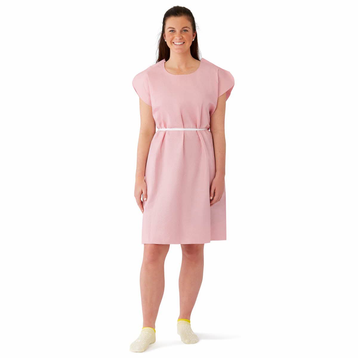 Medline Disposable Patient Gowns - Soft Pink Hospital Gowns for Medical Exams, Surgery & Nursing Care - Comfortable & Breathable Healthcare Apparel