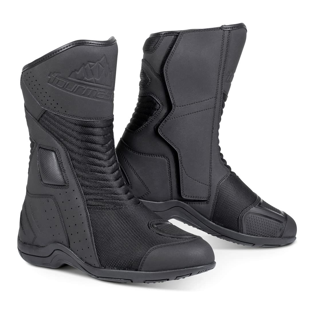 Tourmaster Men's Solution Air Motorcycle Boots - Breathable & Waterproof Riding Boots for Cruiser & Touring Bikes - Ideal for Long Distance Travel & Commuting