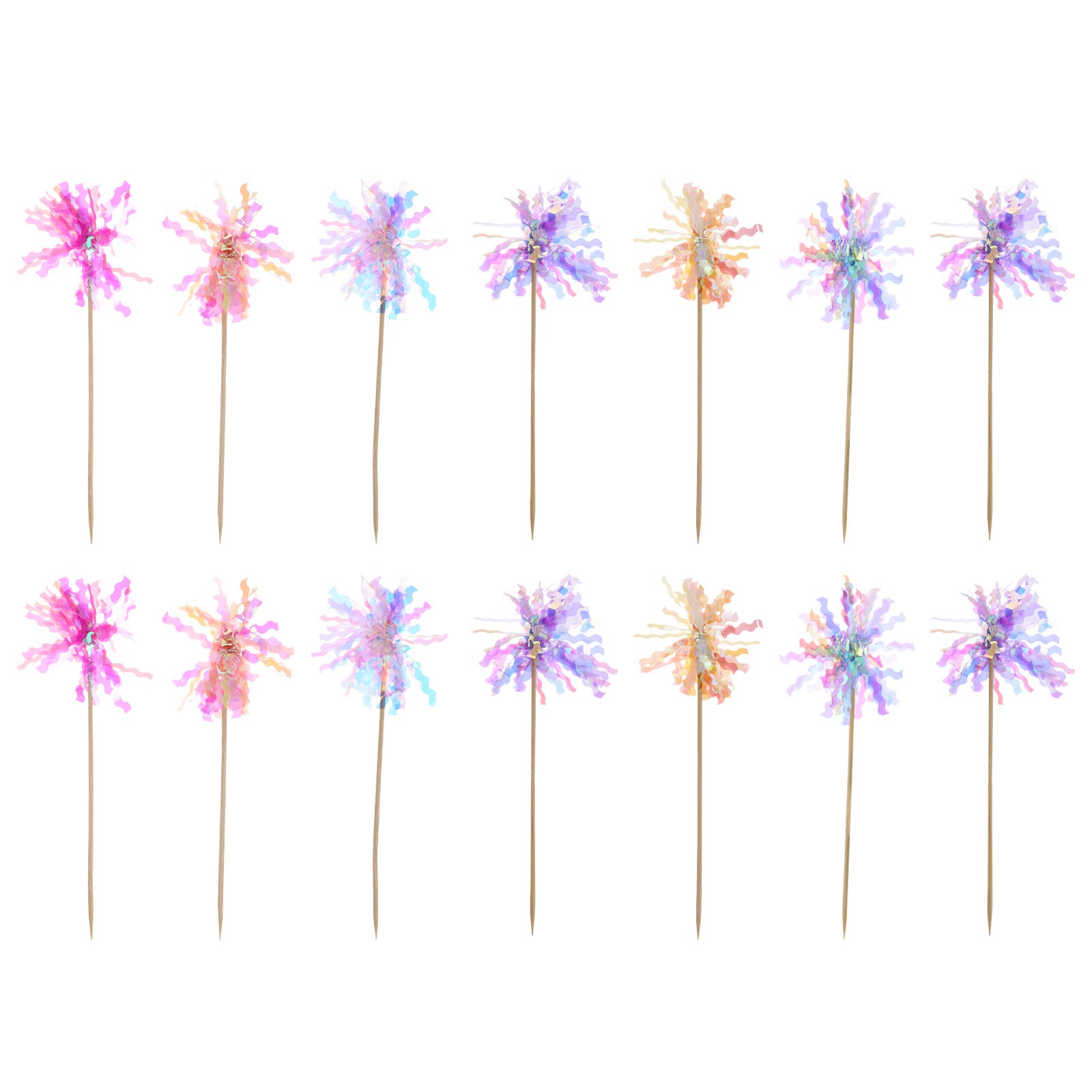 14Pcs Colorful Cake Toppers Set - Lovely Birthday Party Cupcake Decorations for Wedding, Baby Shower & Anniversary Celebrations