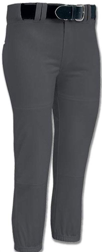 Joe's USA Women's Low Rise Fastpitch Softball Pants - Medium Size, Graphite Color | Perfect for Softball Games, Practice & Athletic Training