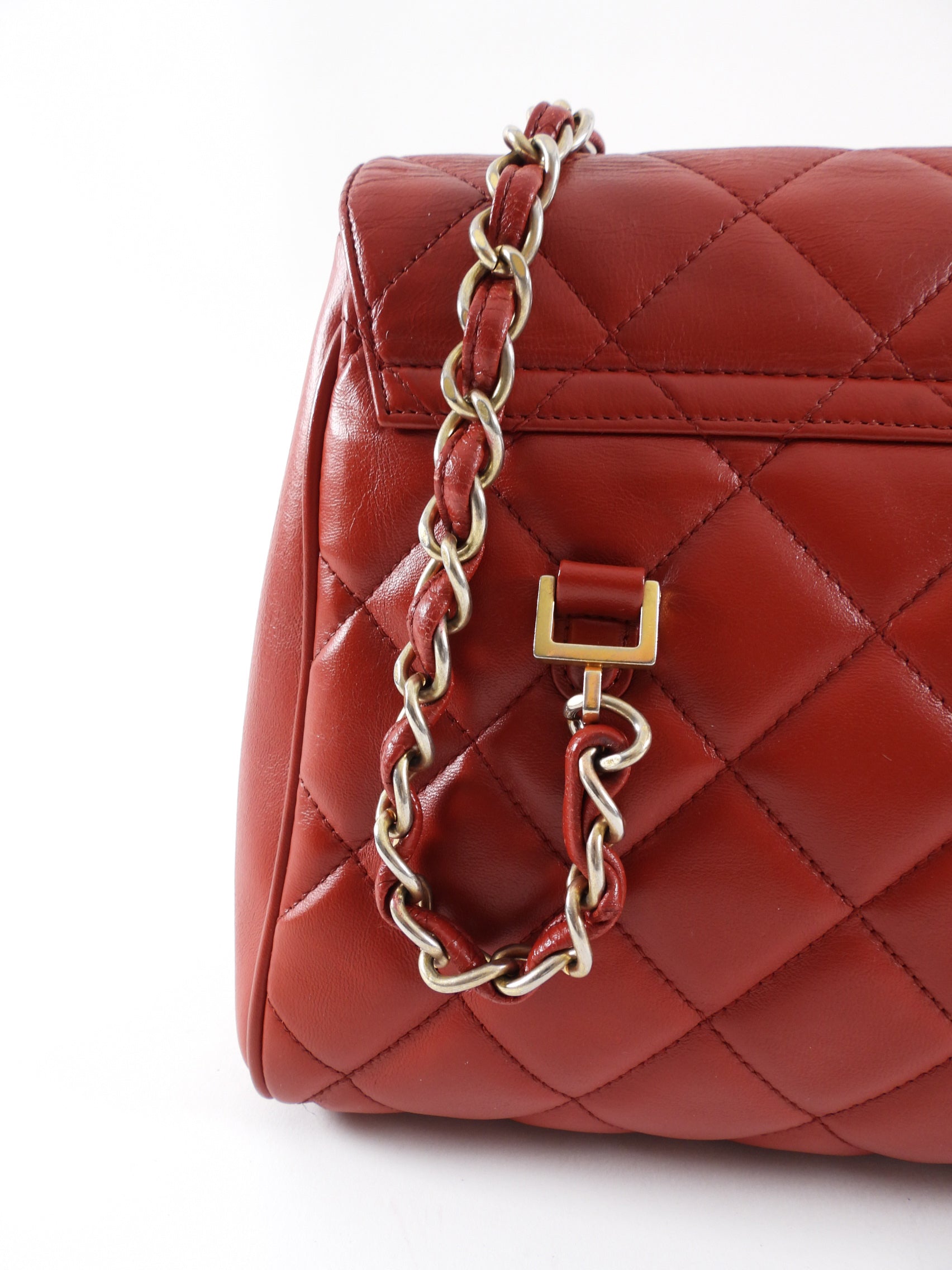 Chanel Dark Red Quilted Leather Misia Flap Shoulder Bag - Luxury Designer Handbag for Women, Perfect for Parties, Dating & Special Occasions