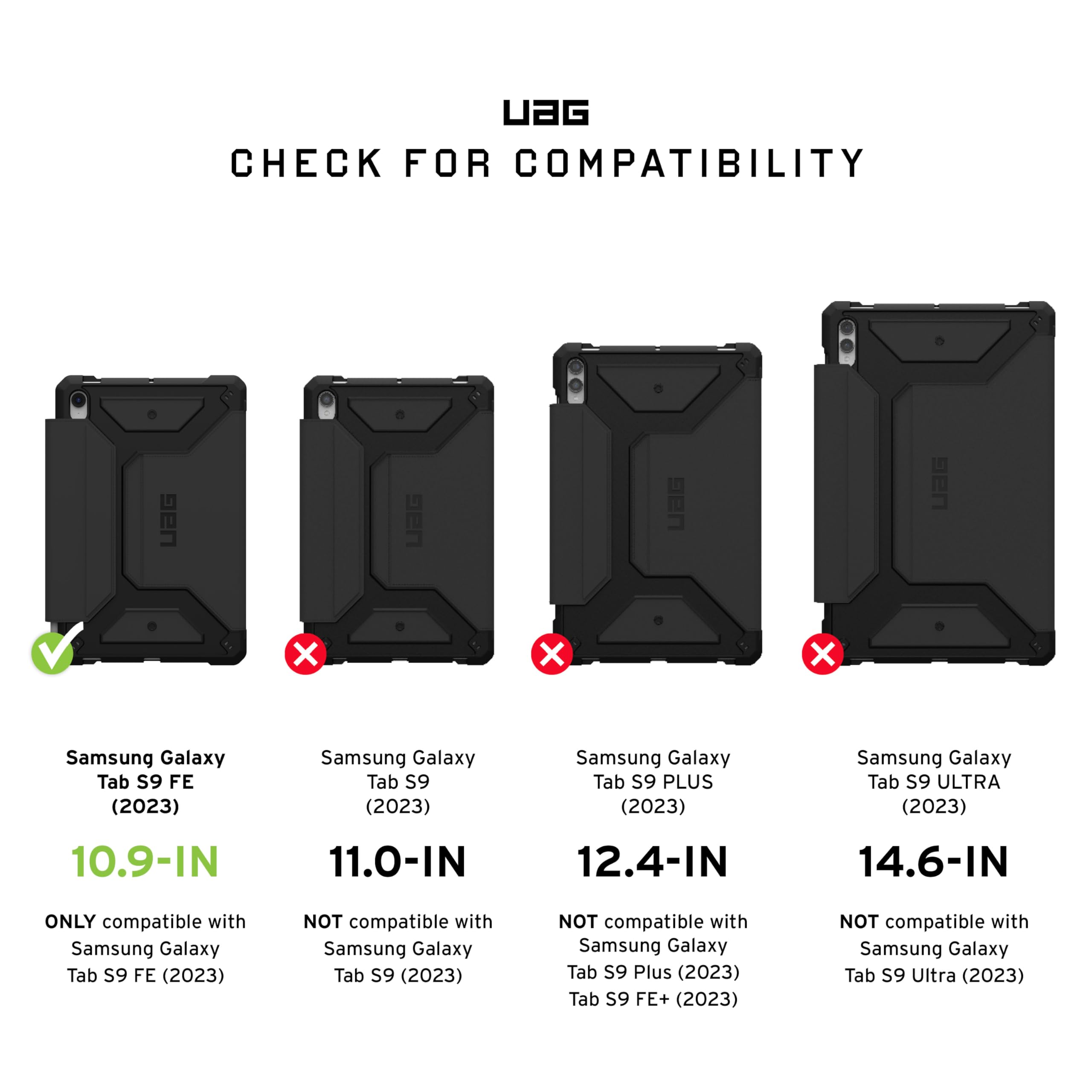 UAG Metropolis SE Rugged Case for Samsung Galaxy Tab S9 FE - Military Drop-Proof Protection with Kickstand, Auto Wake/Sleep & S Pen Holder | Perfect for Work, Travel & Outdoor Use | by URBAN ARMOR GEAR