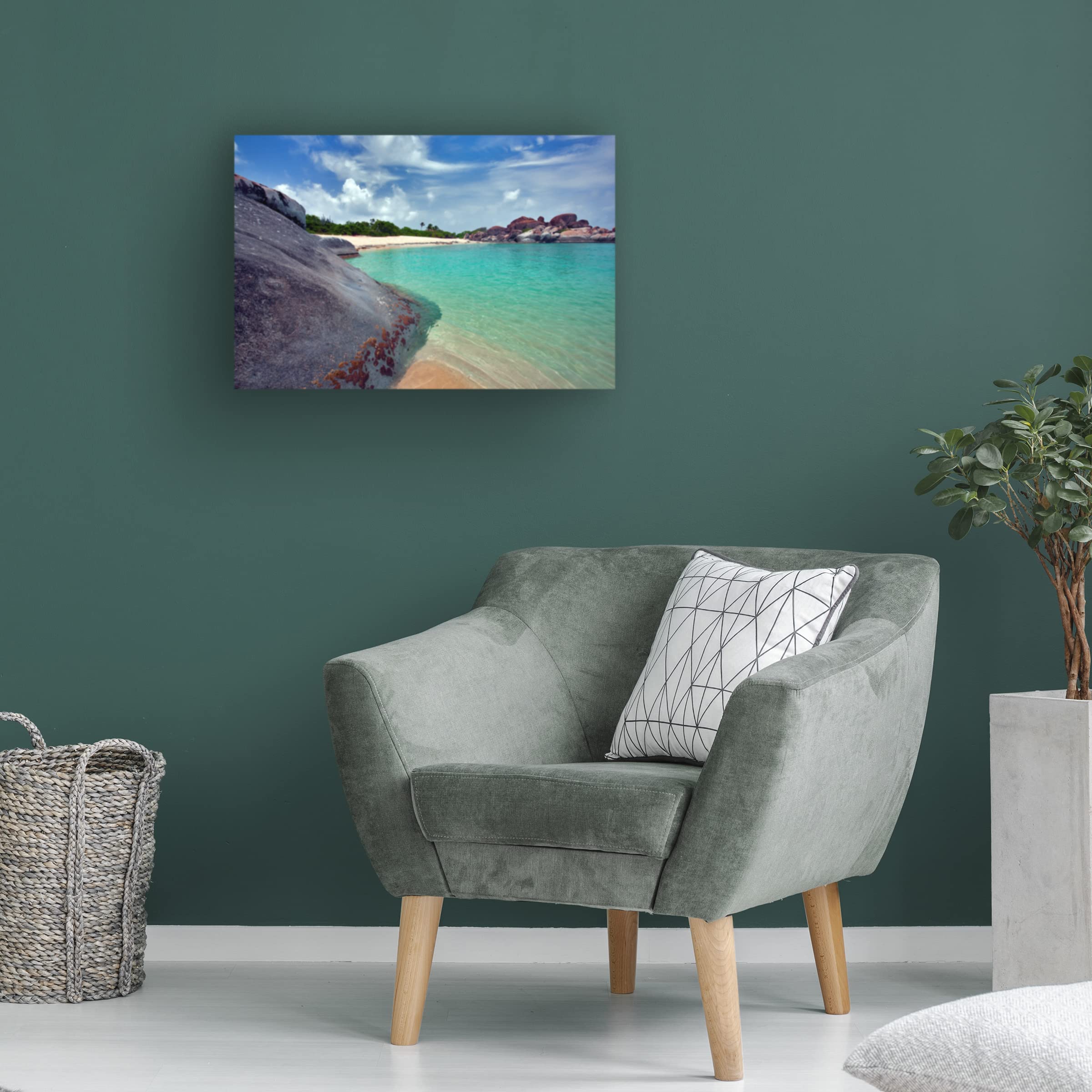 Dennis Frates 'Beach 9' Canvas Wall Art Print - Coastal Decor for Living Room, Bedroom & Office - High Quality Fine Art Reproduction