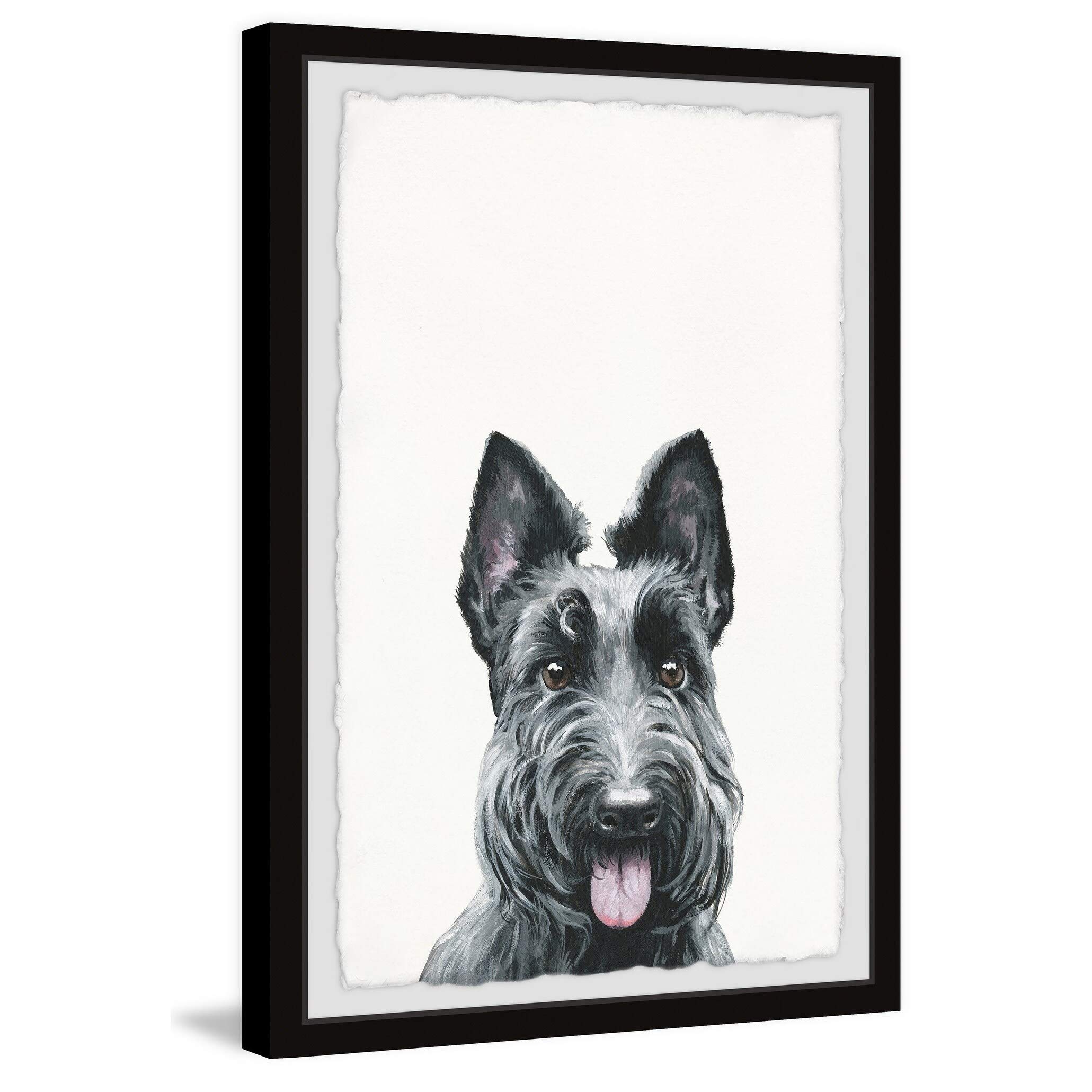 Marmont Hill - Handmade Framed Dog Art Print 12x18 Inches - Perfect for Pet Lovers, Home Decor, Living Room & Bedroom Wall Art