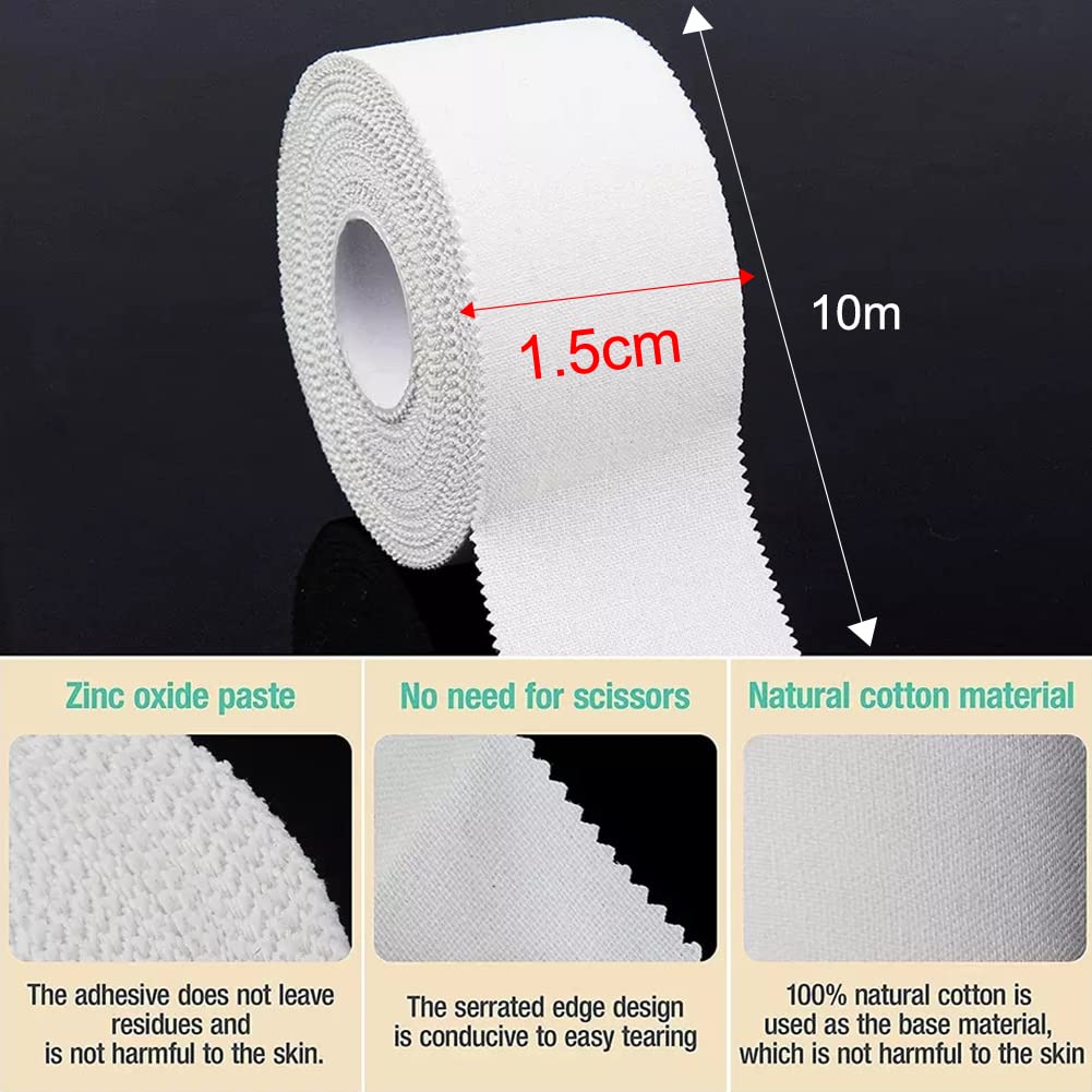 Premium Sports Tape with Strong Adhesive - 2 Pack Athletic Tape for Weight Training, Volleyball, Basketball & Handball | Ideal for Finger Wrapping, Injury Prevention & Joint Support During Sports Activities