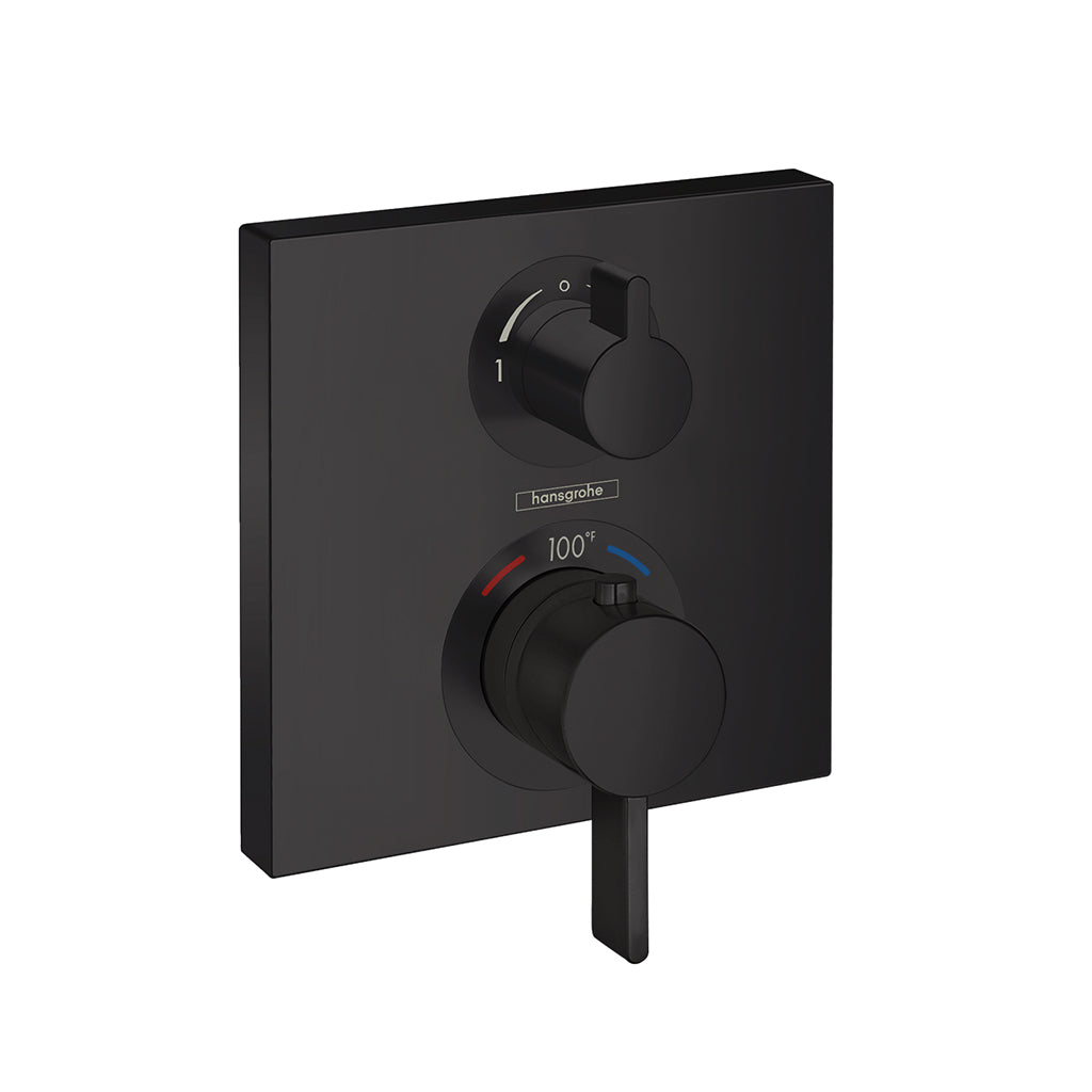 Ecostat Square Thermostatic Trim Shower Mixer - Wall Mounted Brass or Matt Black Finish - Perfect for Modern Bathrooms & Spa-Like Showers