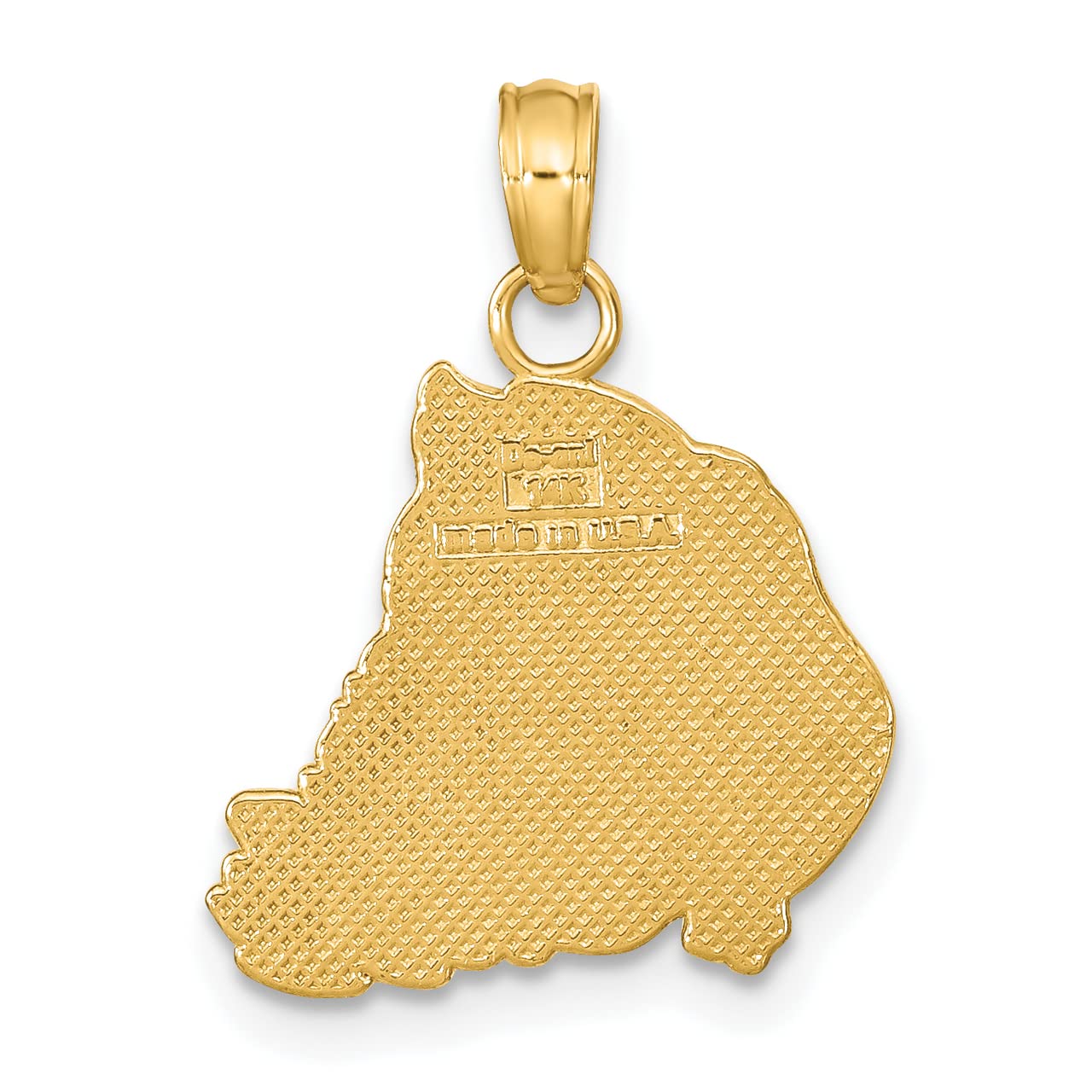 Lex & Lu 14k Yellow Gold Santa Face Charm - Textured & Flat Christmas Jewelry Pendant for Necklace Bracelet - Perfect Holiday Gift for Women & Christmas Party Accessories