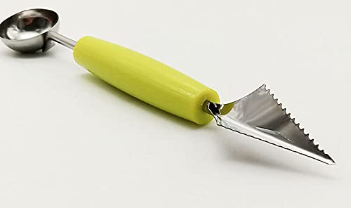 WOIWO 3-Piece Fruit Carving Knife Set - Professional DIY Ball Digger & Platter Carving Tools for Kitchen - Random Colors - Perfect for Fruit Sculpting, Garnishing & Food Presentation