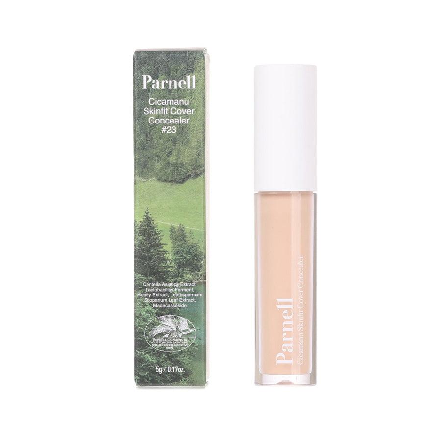 PARNELL Cicamanu Skin Fit Cover Concealer No.23 - 5g, Full Coverage Liquid Concealer for Dark Circles & Blemishes, Natural Finish, Long-Lasting Makeup - Perfect for Everyday Wear & Special Occasions