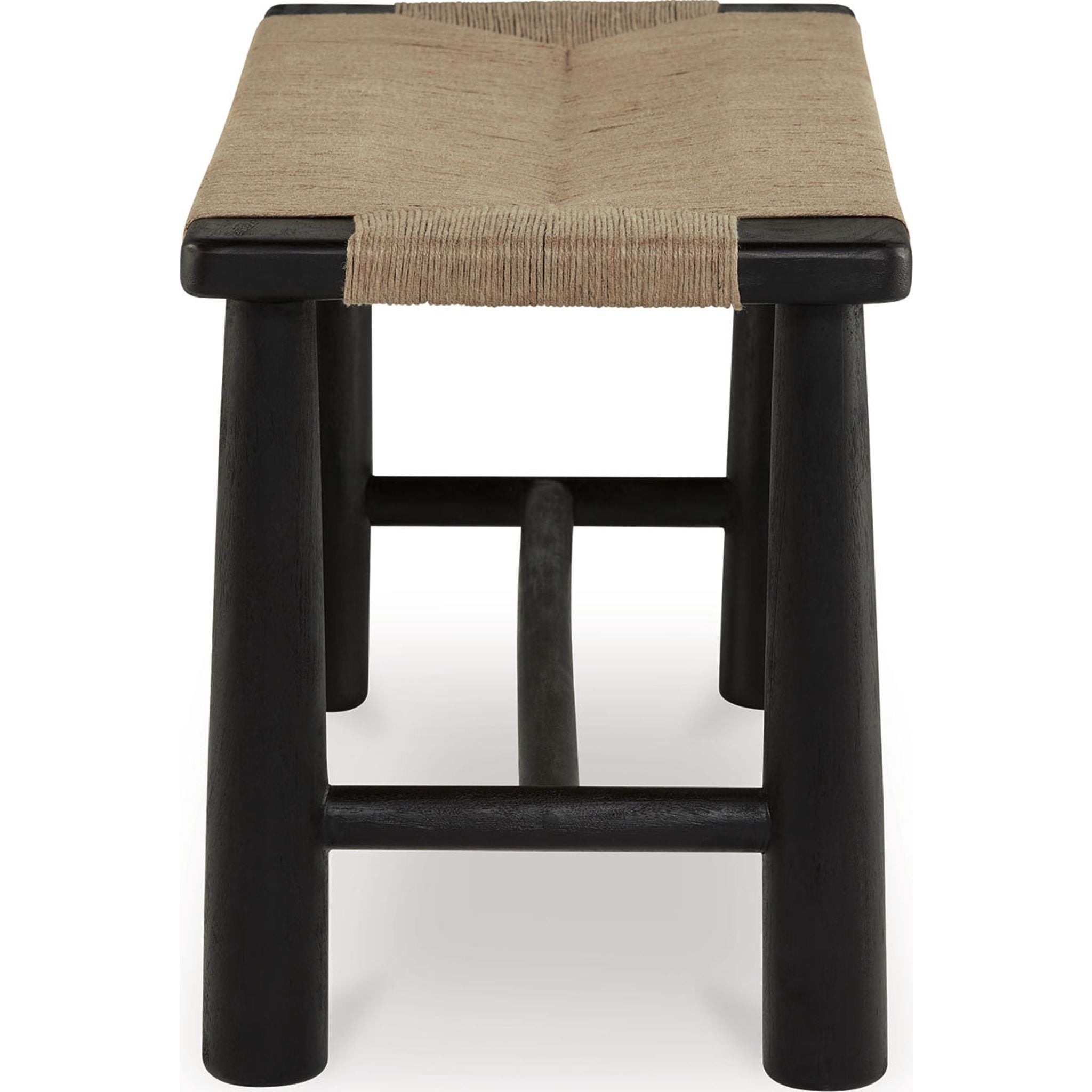 Acerman Wooden Bench - Black & Natural Finish - Perfect for Indoor & Outdoor Use in Living Rooms, Gardens, and Patios