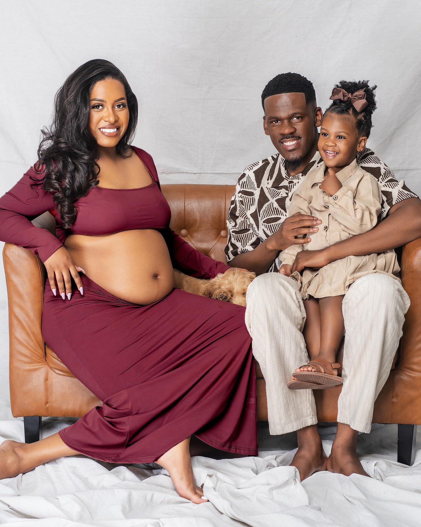 Stylish Cut Out Maternity Dress for Pregnancy Photos - Open Belly Long Sleeve Photography Gown with Square Neck - Perfect for Maternity Photoshoots, Baby Showers & Special Occasions