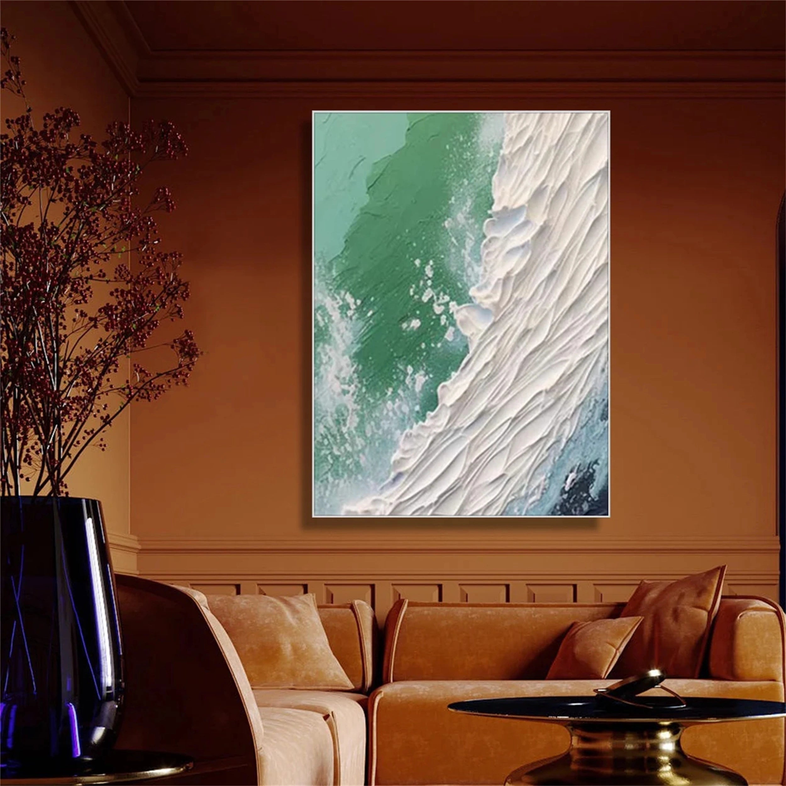 Ocean and Sky Painting #OS056 - Stunning Coastal Wall Art for Home & Office Decor | Perfect for Living Room, Bedroom, or Beach House