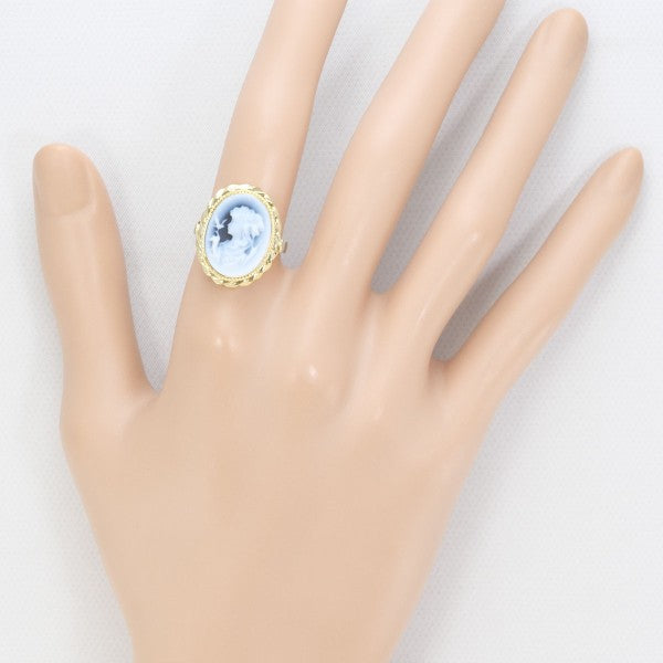 18K Yellow Gold Cameo Ring with Genuine Stone - Vintage Inspired Jewelry for Women, Perfect for Weddings, Anniversaries & Special Occasions