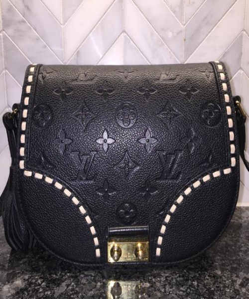 LV Junot Monogram Empreinte Leather Noir Crossbody Bag - Luxury Designer Handbag for Women | Perfect for Work, Travel & Evening Events