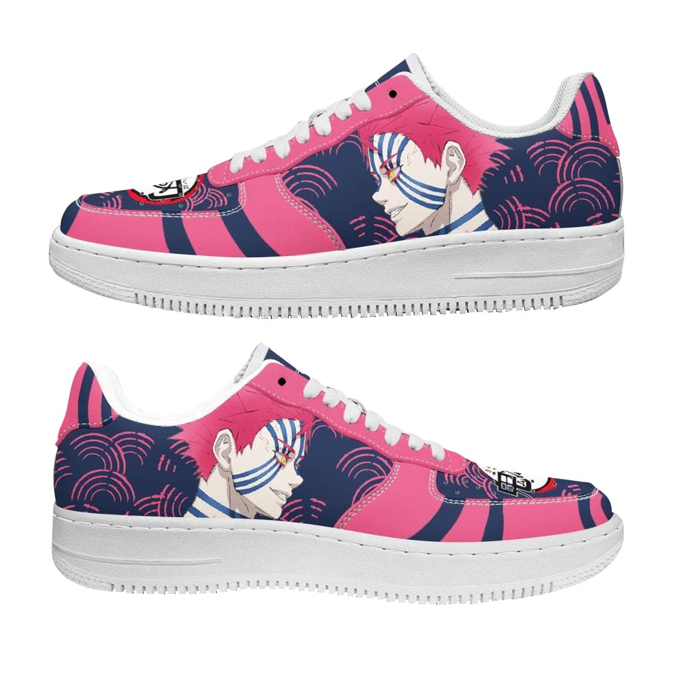 Akaza Deep Pink Classic Anime High Top Basketball Shoes - Men's & Women's Non-Slip Outdoor Sports Sneakers Size 45 - Perfect for Cosplay, Street Fashion & Casual Wear