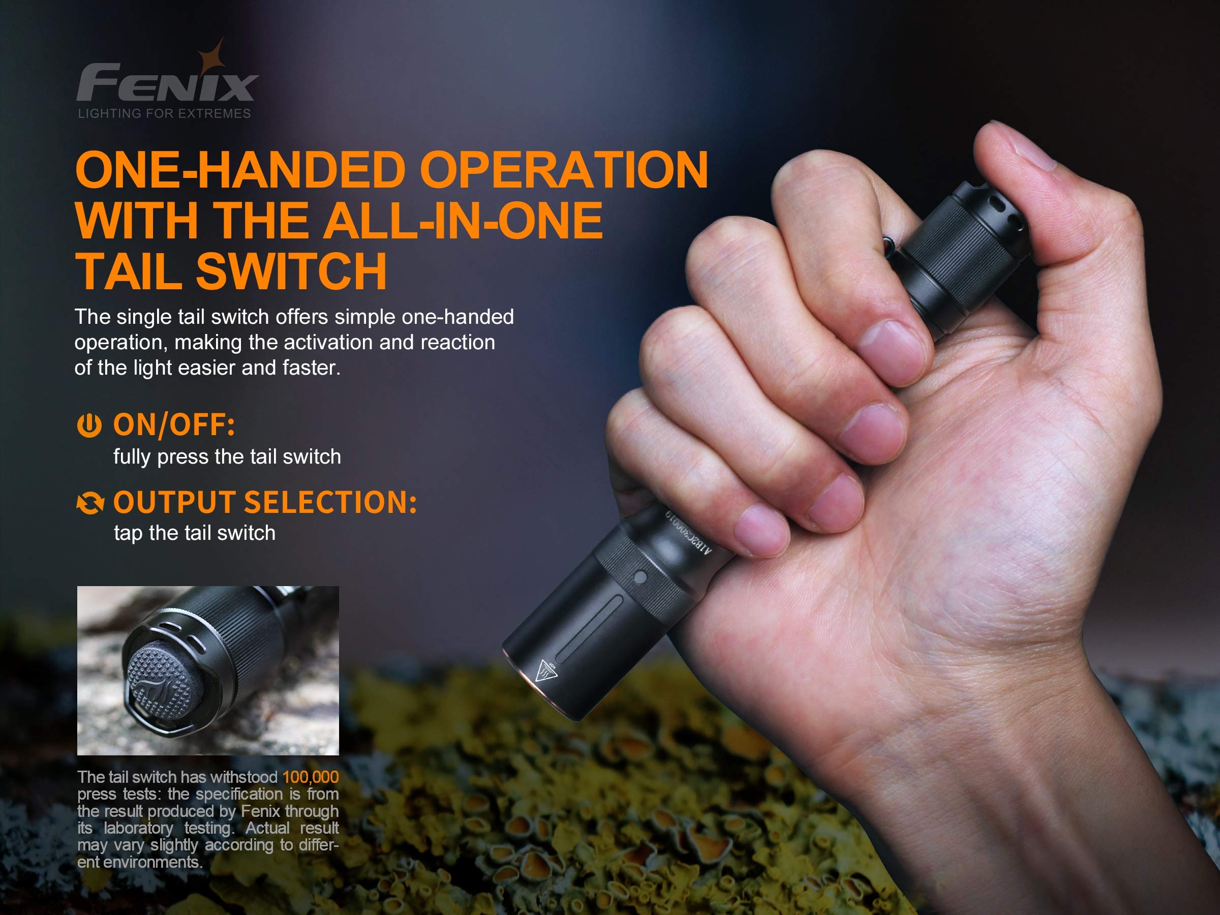 Fenix E20 V2 350 Lumen LED Tactical Flashlight with 2 AA Batteries - Compact High-Power Flashlight for Camping, Hiking, Emergency & Outdoor Adventures