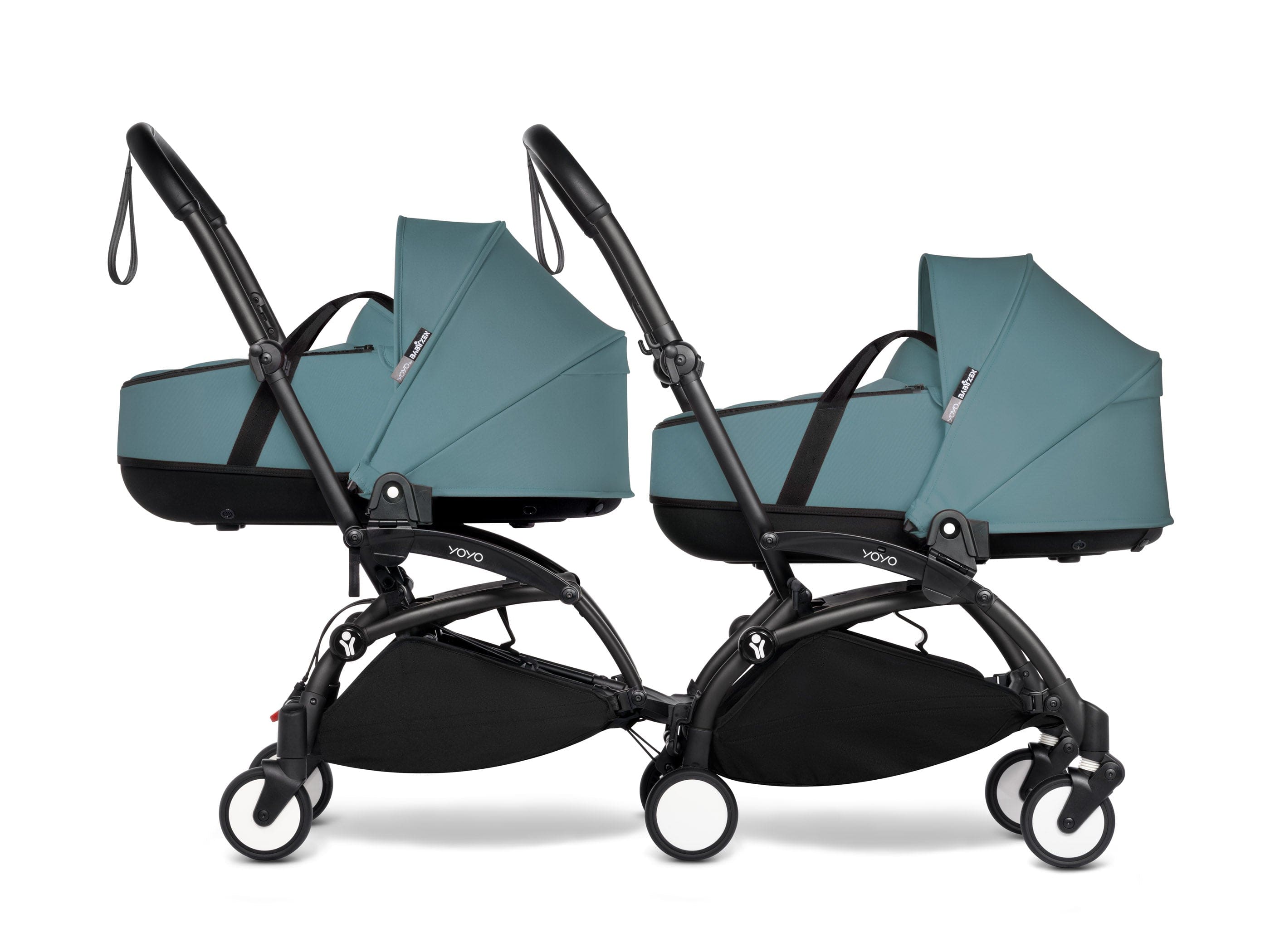 Stokke YOYO 3 Double Stroller with Bassinet - Lightweight Compact Travel Stroller for Twins - Perfect for Air Travel, City Walks & Outdoor Adventures