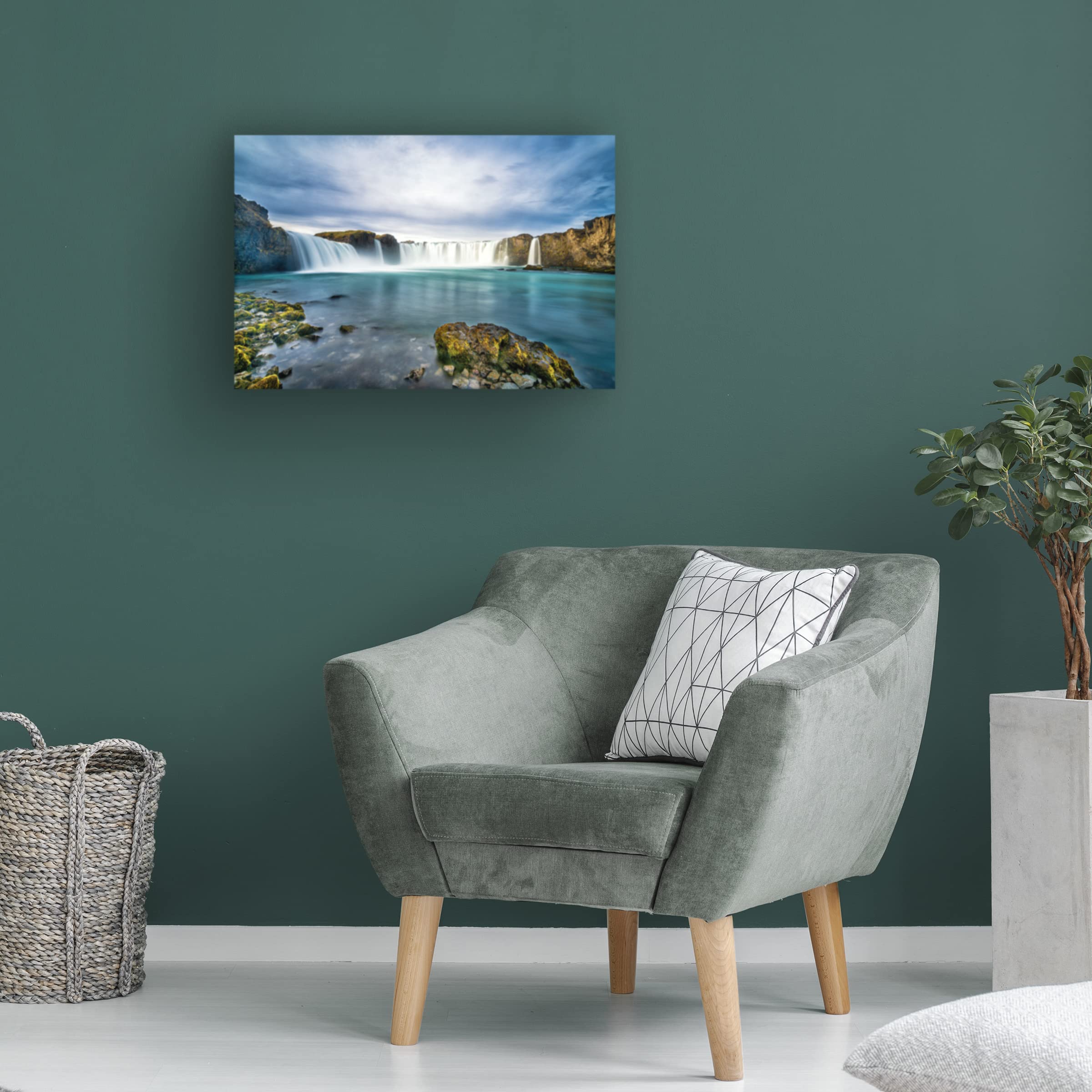 Jeffrey C Sink 'Godafoss' Canvas Wall Art Print - Premium Trademark Fine Art for Living Room, Bedroom & Office Decor