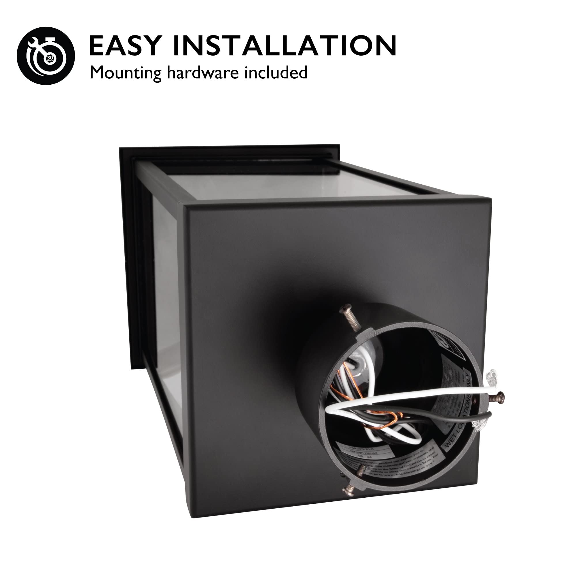 Modern Black Outdoor Post Lights with Clear Glass - Energy Efficient Backyard Lighting for Patio, Driveway, Garden & Porch | Weather-Resistant Decorative Exterior Lamp (589200-BLK) - Perfect for Evening Gatherings and Landscape Illumination