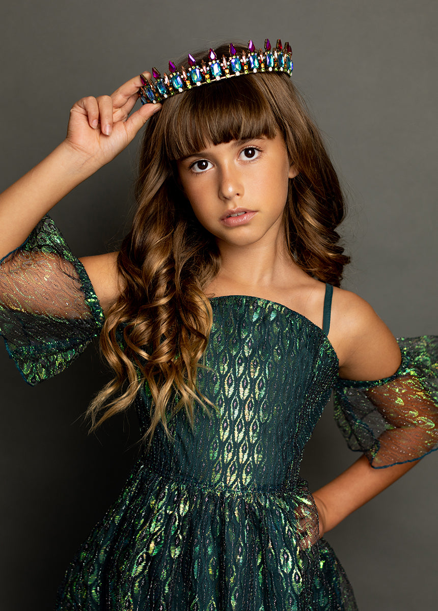 Chloe Oil Slick Print Dress for Women | Elegant Party & Evening Wear | Perfect for Date Night, Cocktail Parties & Special Occasions