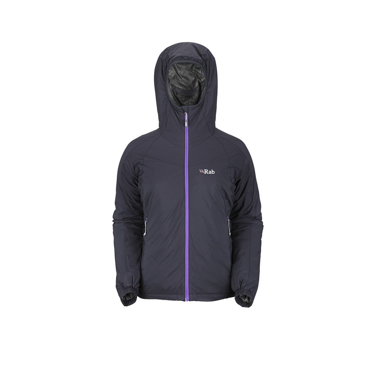 RAB Women's Strata Hoodie - Lightweight Fleece Jacket for Hiking & Outdoor Activities - Ebony - Large - Perfect for Camping, Travel & Casual Wear