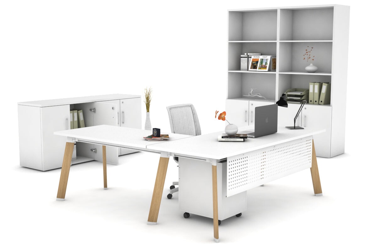 Switch Executive Corner Office Desk - 1800L x 1550W with Cable Management | Modern L-Shaped Workstation for Home & Business Offices | Perfect for Conference Rooms, Executive Suites & Professional Workspaces