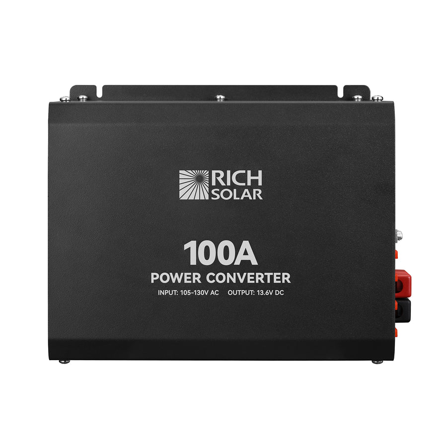 Rich Solar 100A MPPT Solar Charge Controller - 12V/24V Auto Battery Charger for RV, Marine, Off-Grid Power Systems | Weatherproof & Efficient Solar Panel Regulator for Home, Camping, Boating