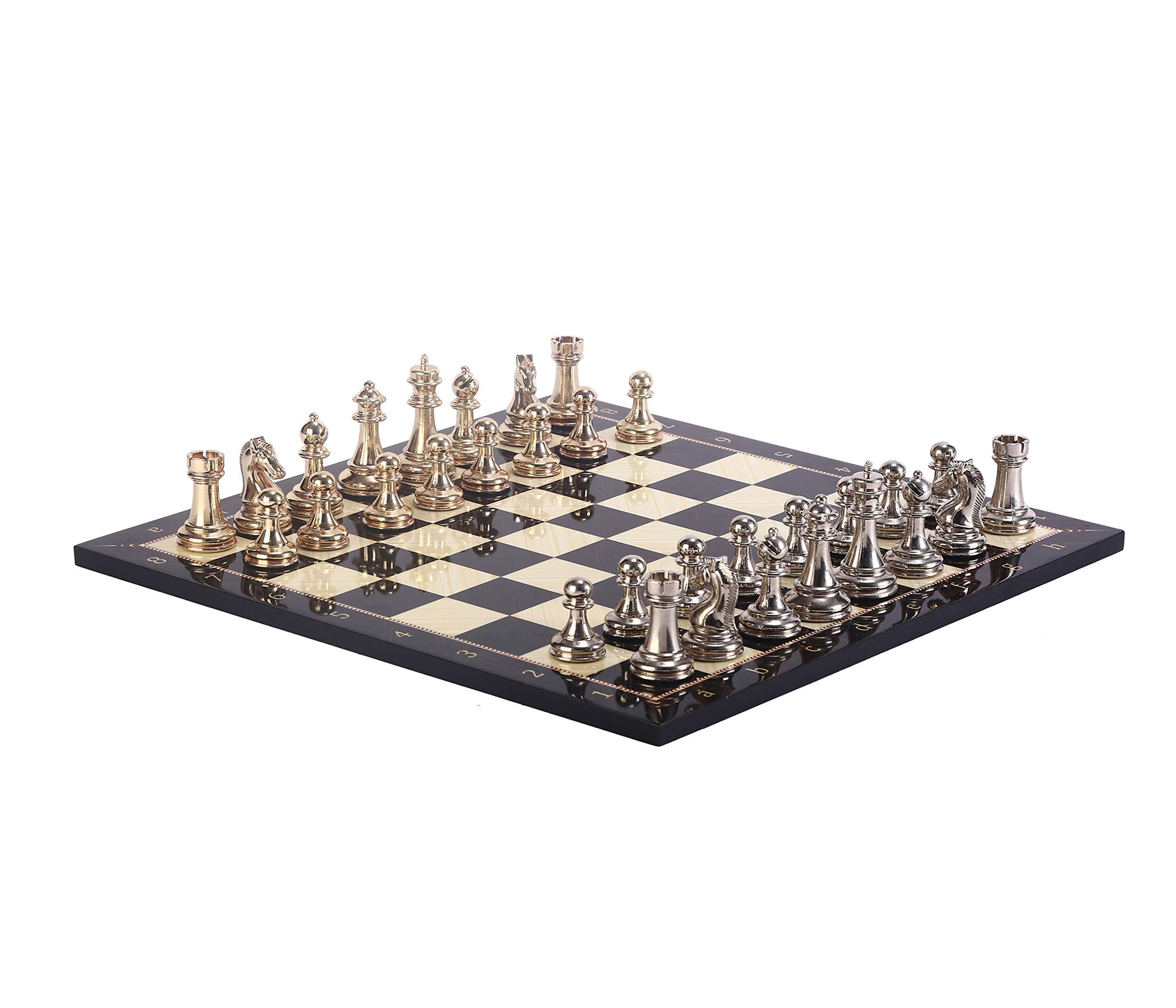 Premium Handmade Wooden Chess Set for Adults - Classic Walnut Chess Board with 2.96