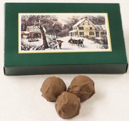 Scott's Cakes Milk Chocolate Covered Tart Apple Truffles - 1 Pound Homestead Gift Box | Gourmet Chocolate Truffles for Holidays, Parties & Corporate Gifting