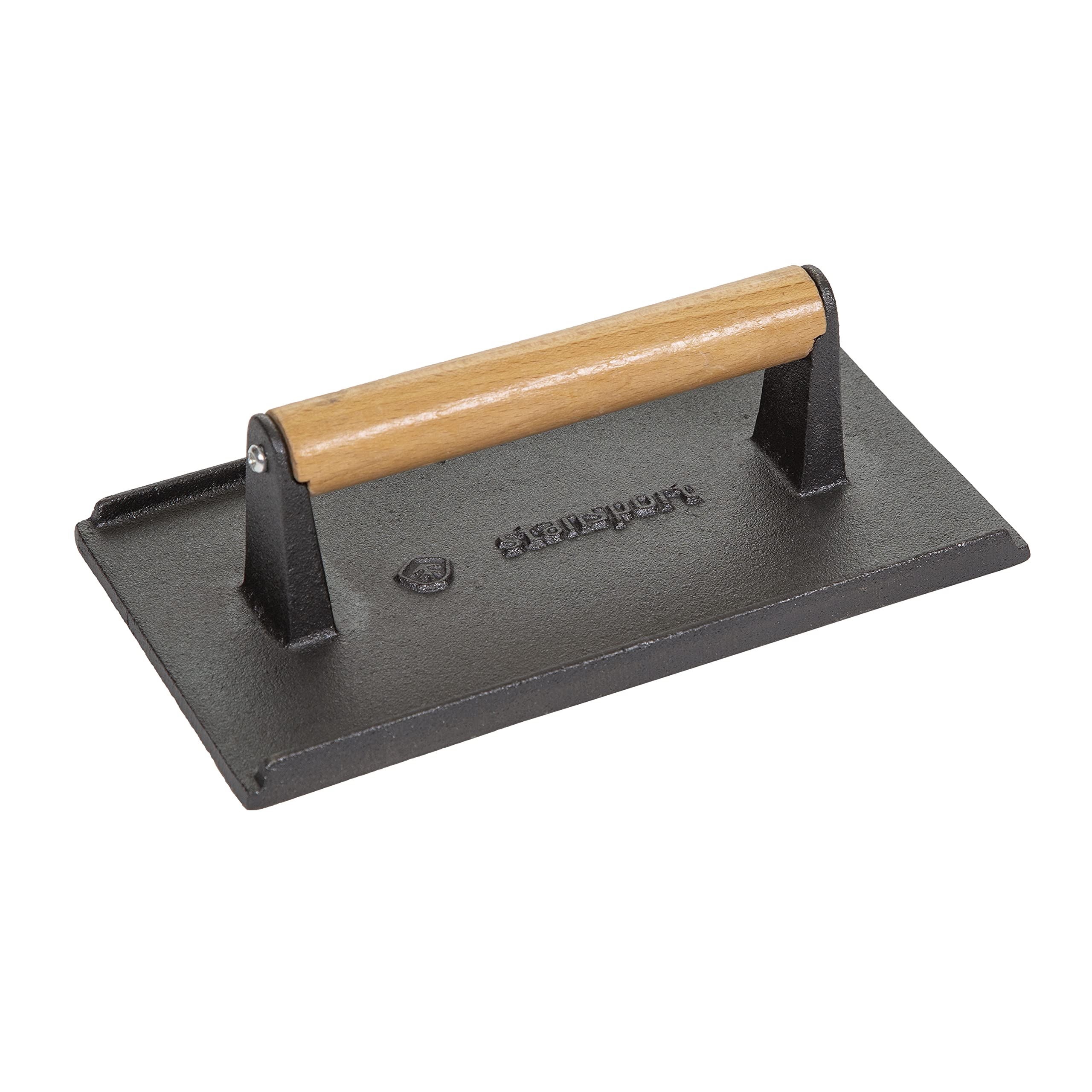 Stansport Preseasoned Cast Iron Meat Press for Burgers & Steaks - Heavy Duty Gray Meat Smasher (16315) - Perfect for Grilling, BBQ & Home Cooking