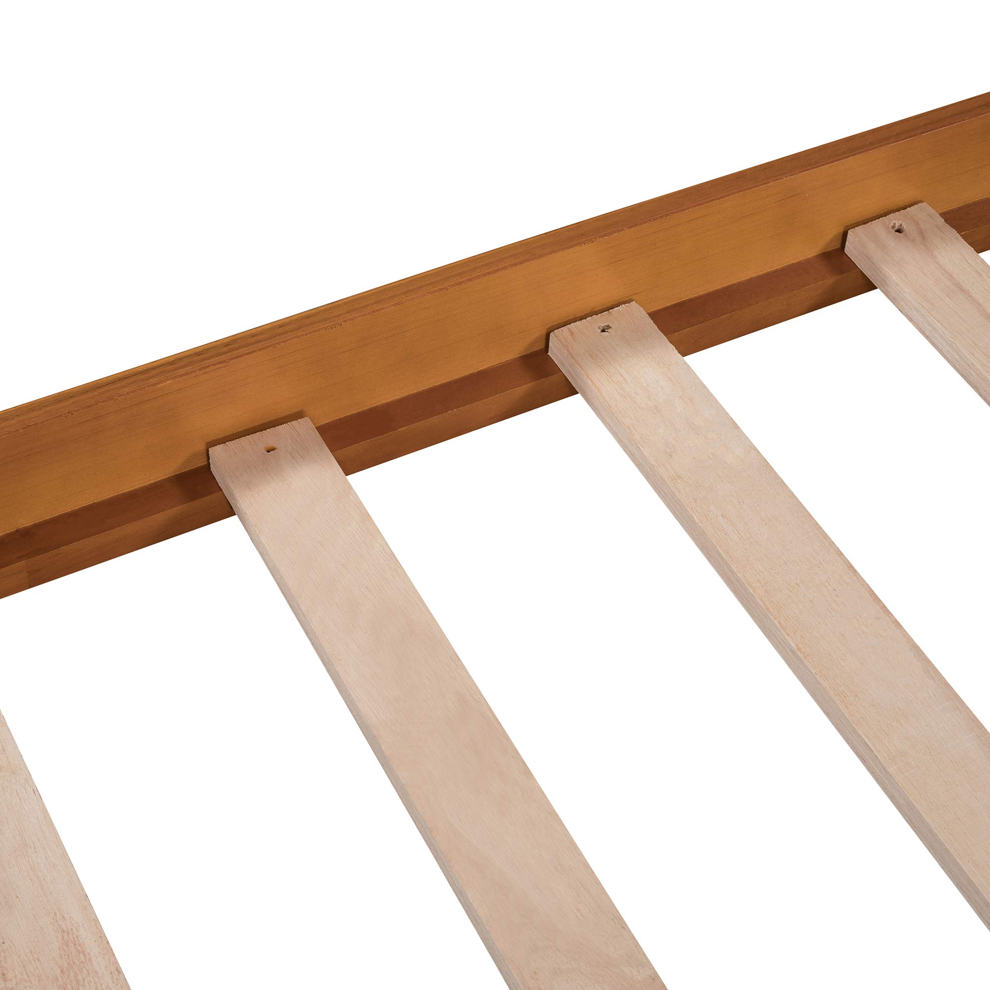 Twin Size Wooden Platform Bed with Headboard & Footboard - Sturdy Oak Frame, Wood Slat Support, No Box Spring Needed - Perfect for Kids, Teens & Adults Bedrooms, Guest Rooms & Small Spaces