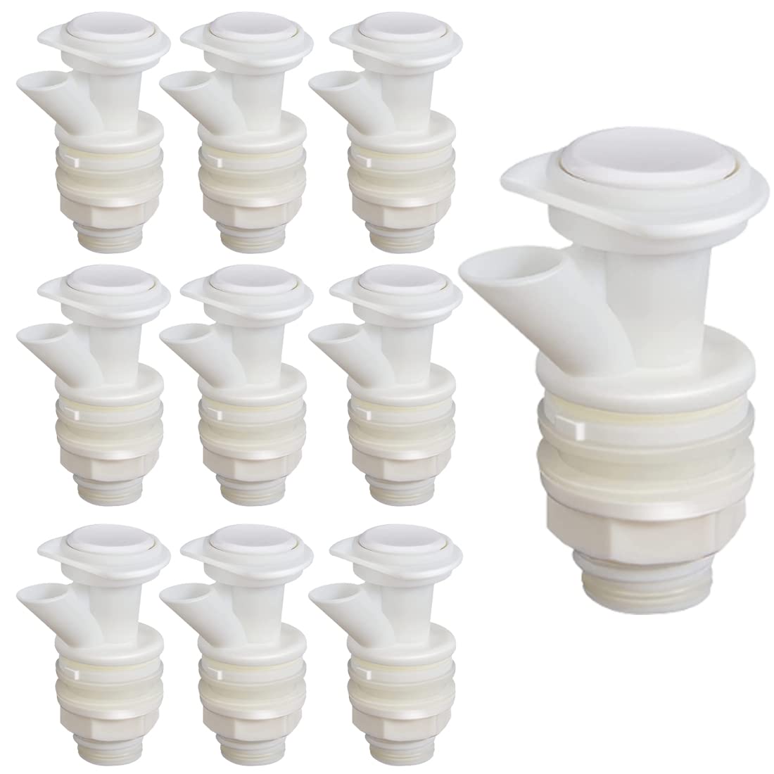 10 Sets Push Button Spigot - Reusable Plastic Water Cooler Spigot for Water Jugs & Dispensers | Perfect for Outdoor Camping, Picnics, and Home Water Storage