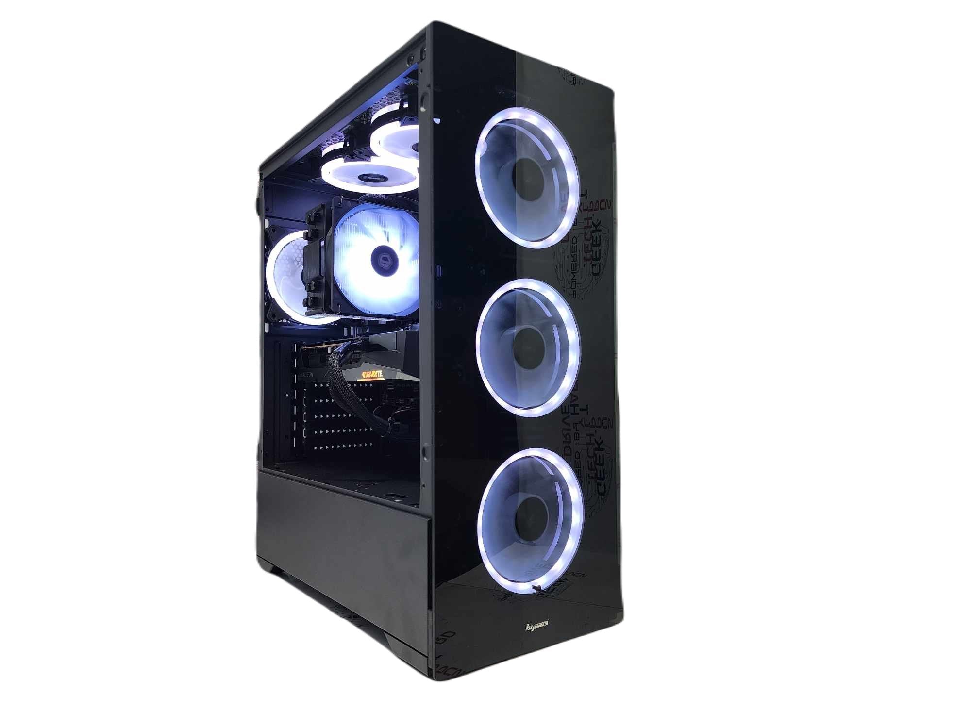 Custom Gaming PC Desktop Computer - AMD Ryzen 9 9900X3D, 1TB SSD, RX 7700 XT 16GB, Black, Vog A620M - Ultimate Gaming & Streaming Setup for Esports & 4K Gaming
