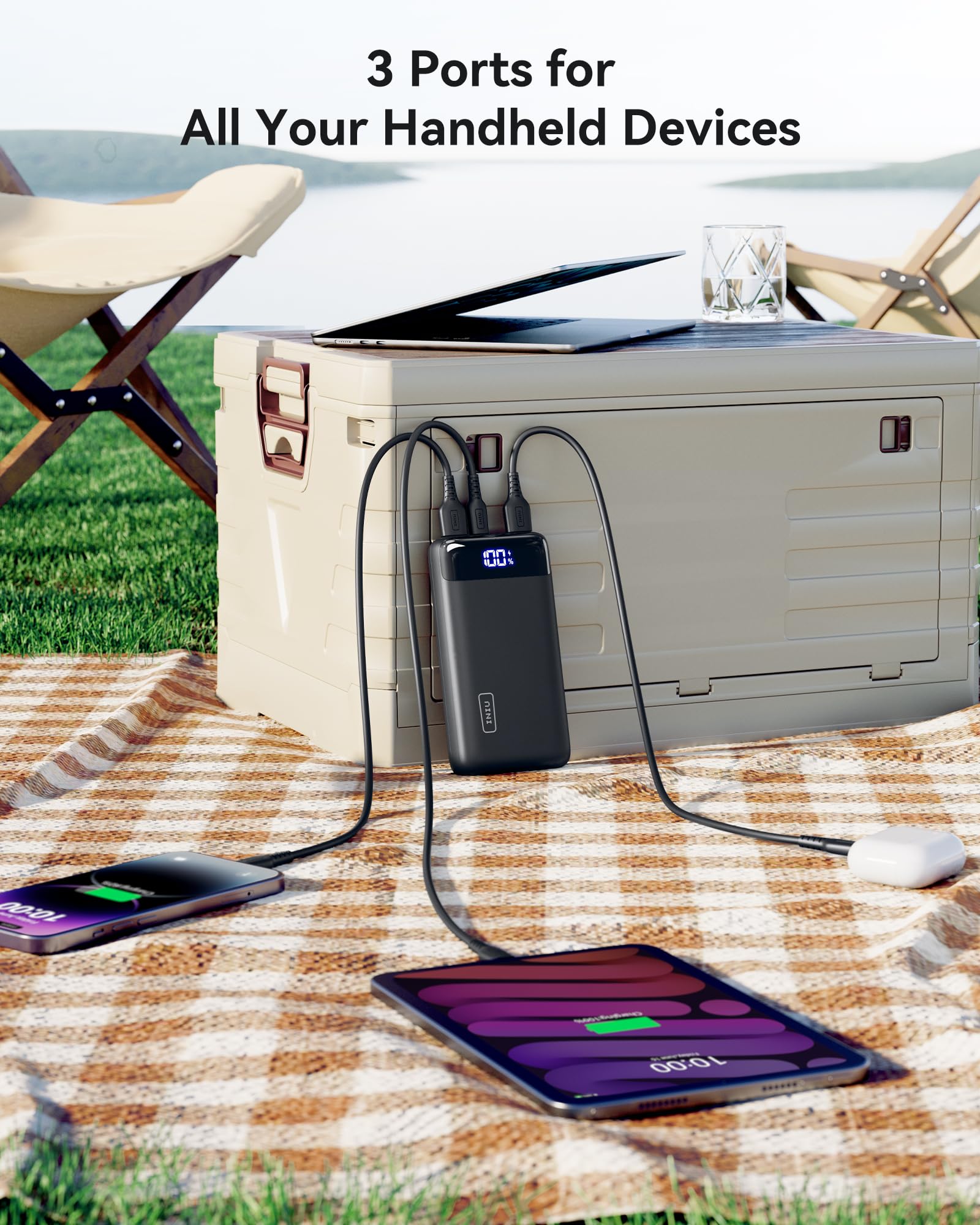 INIU 20000mAh Portable Charger with 22.5W Fast Charging & LED Display - PD 3.0 QC 4.0 Power Bank for iPhone 16/15/14/13 Pro, Samsung S23, Google Pixel, iPad & Tablets | Perfect for Travel, Camping & Emergency Backup