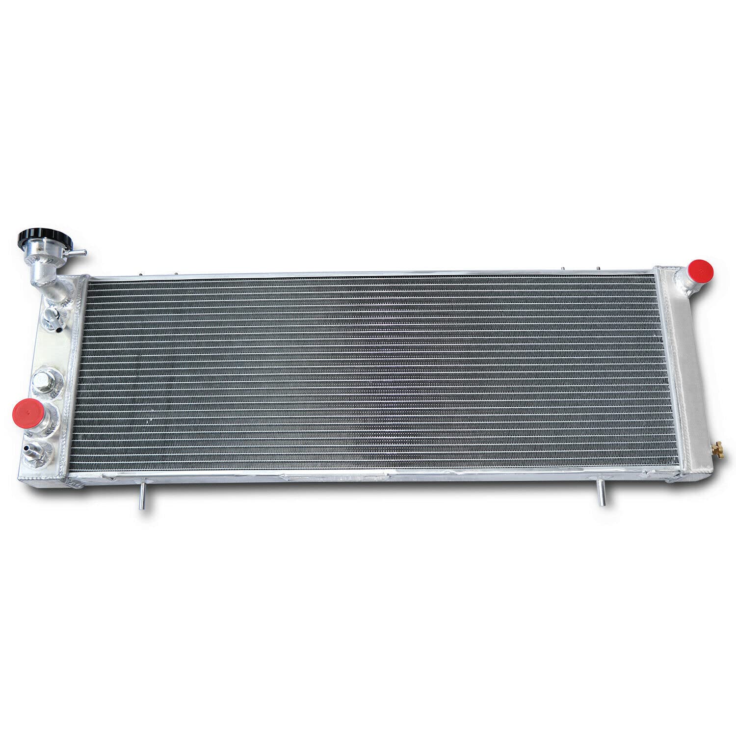 1991-2001 Jeep Cherokee Comanche XJ Aluminum Radiator - 4 Row Core with Fan Shroud & Relay - Fits 91 92 93 94 95 96 97 98 99 00 Models (AT/MT) - Perfect for Off-Roading & Daily Driving